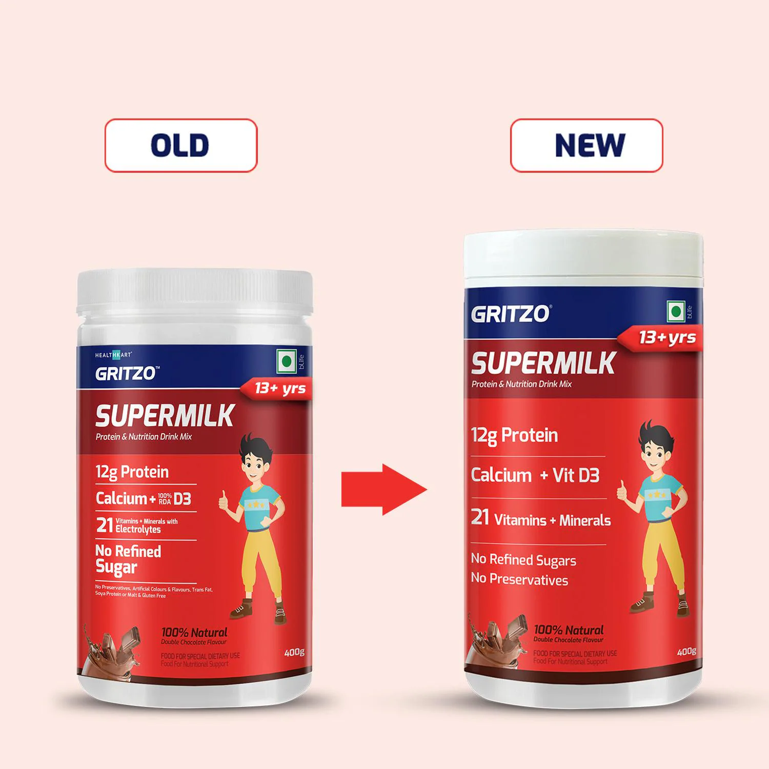 Buy Gritzo SuperMilk Overall Growth (13+y Boys), 12g Protein