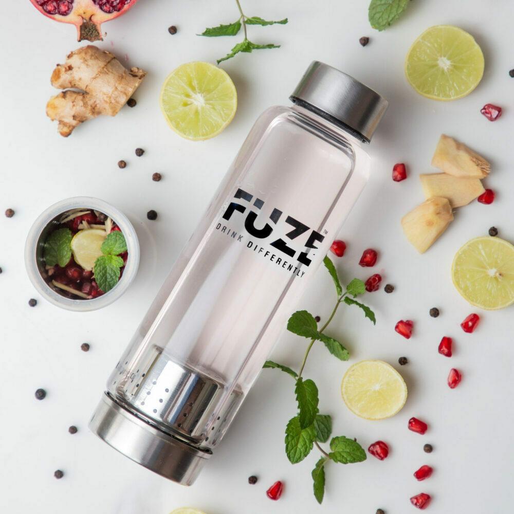Buy Fuze Detox Glass bottles with Removable Tea and Fruit