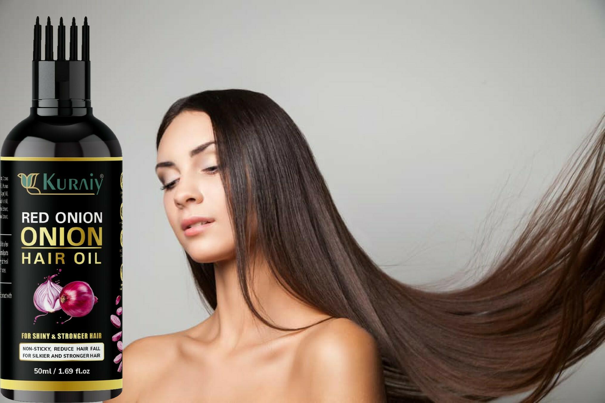 KURAIY Natural Onion Black Seed Hair Oil for Hair Growth for (Kalonji Oil)  Dandruff & Hair fall Control - JioMart