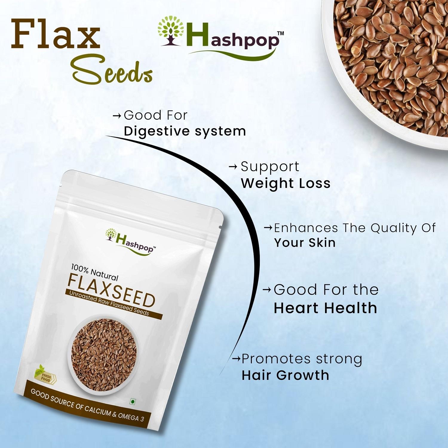 Hashpop Raw Unroasted Flax Seeds for Eating Rich with Fiber for Weight  Management (400GM) - JioMart