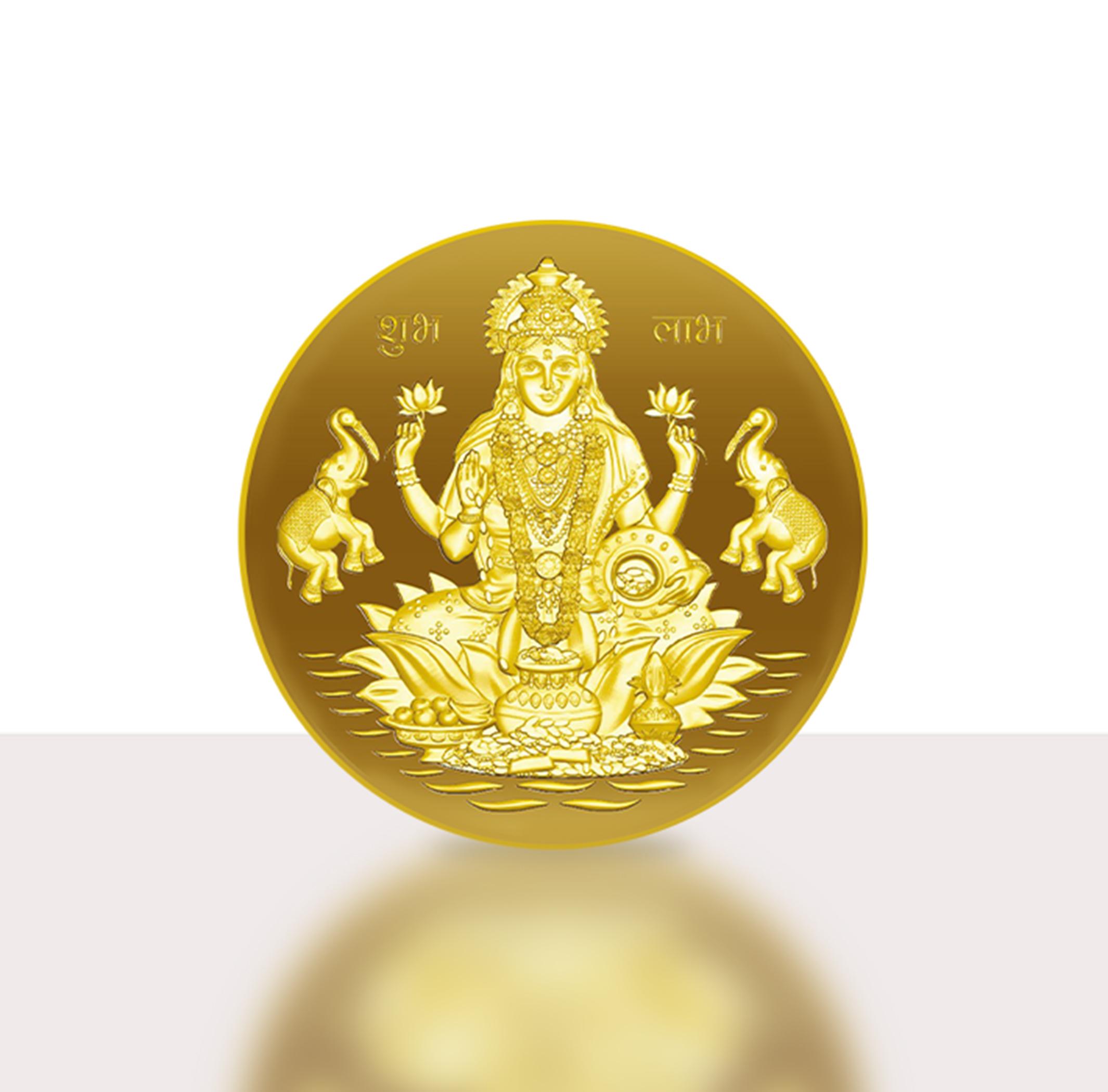 Buy Goldsikka 1 Gram 24Kt (999) Pure Gold Coin Laxmi | BIS