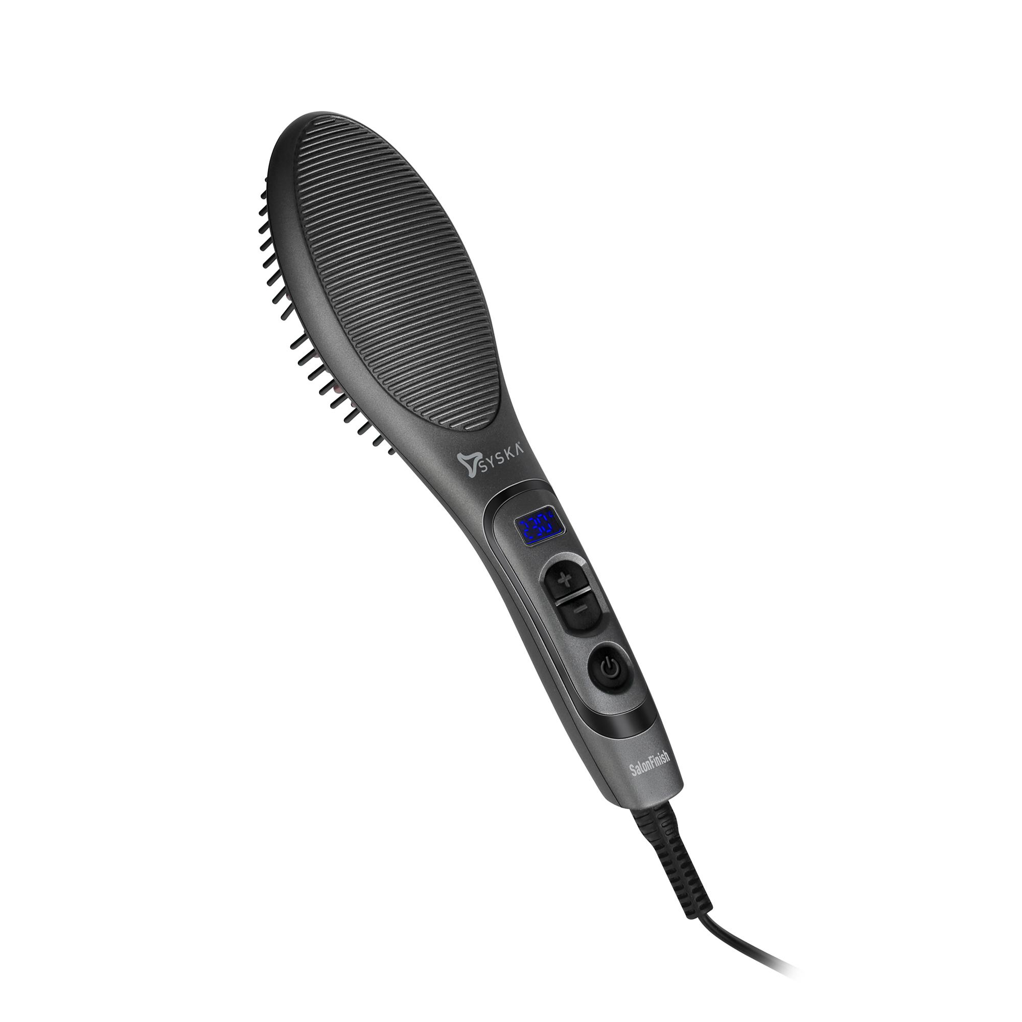 Syska SalonFinish Keratin HBS100i Hair Straightener Brush - JioMart