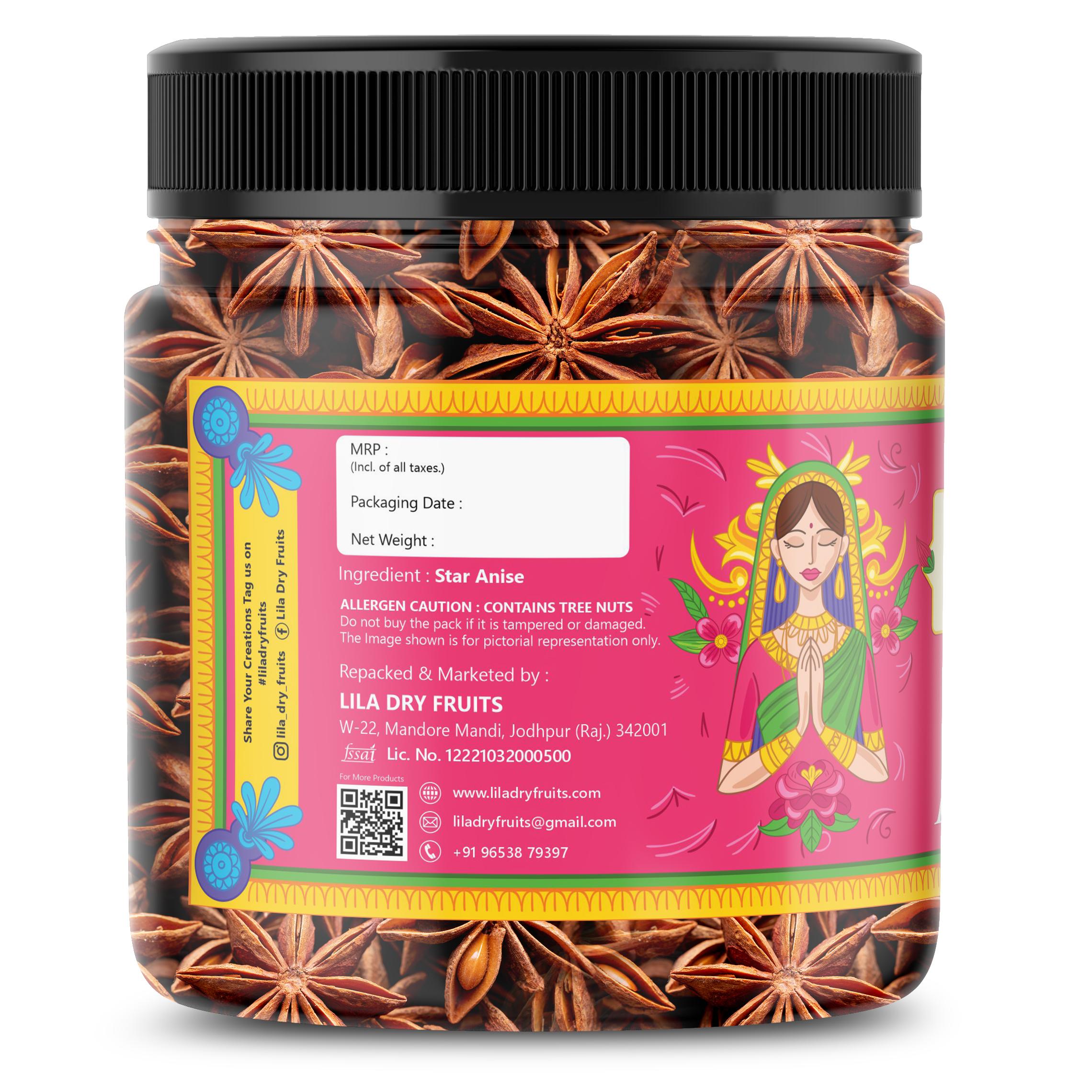 Buy LILA DRY FRUITS Star Anise Spices 500G JAR PACK- (Chakri Phool