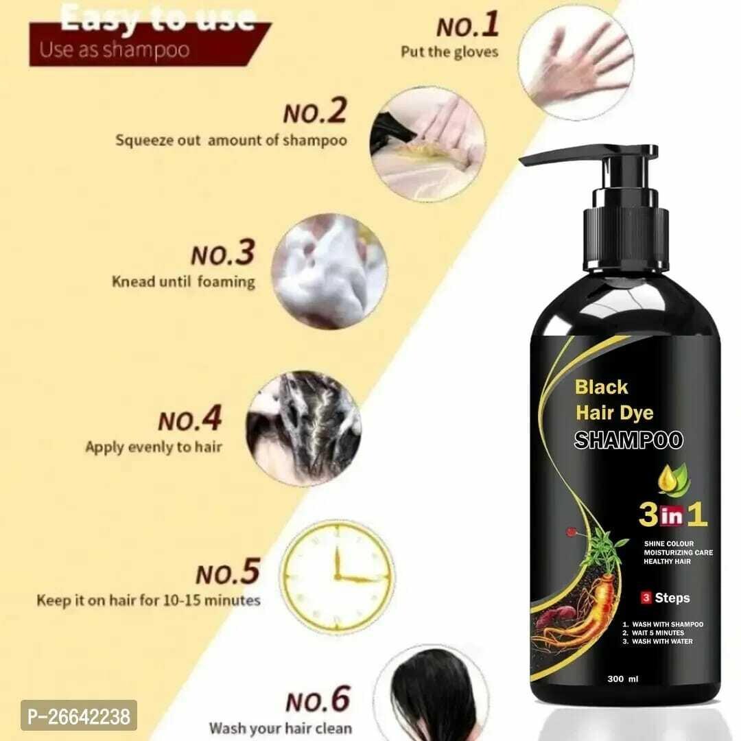 FCONWAY Hair Shampoo 3本セット Buy Afflano Herbal 3 in 1 Hair Dye Instant Black Hair Shampoo for
