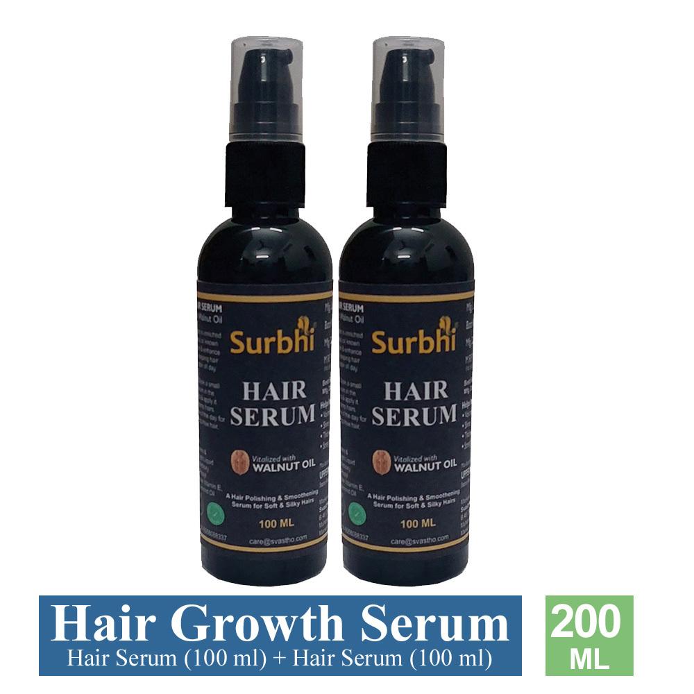 SURBHI Hair Serum - Growth Simulating Serum, Enriched with Walnut Oil,  Vitamin E - 100ml (Pack Of 2) - JioMart