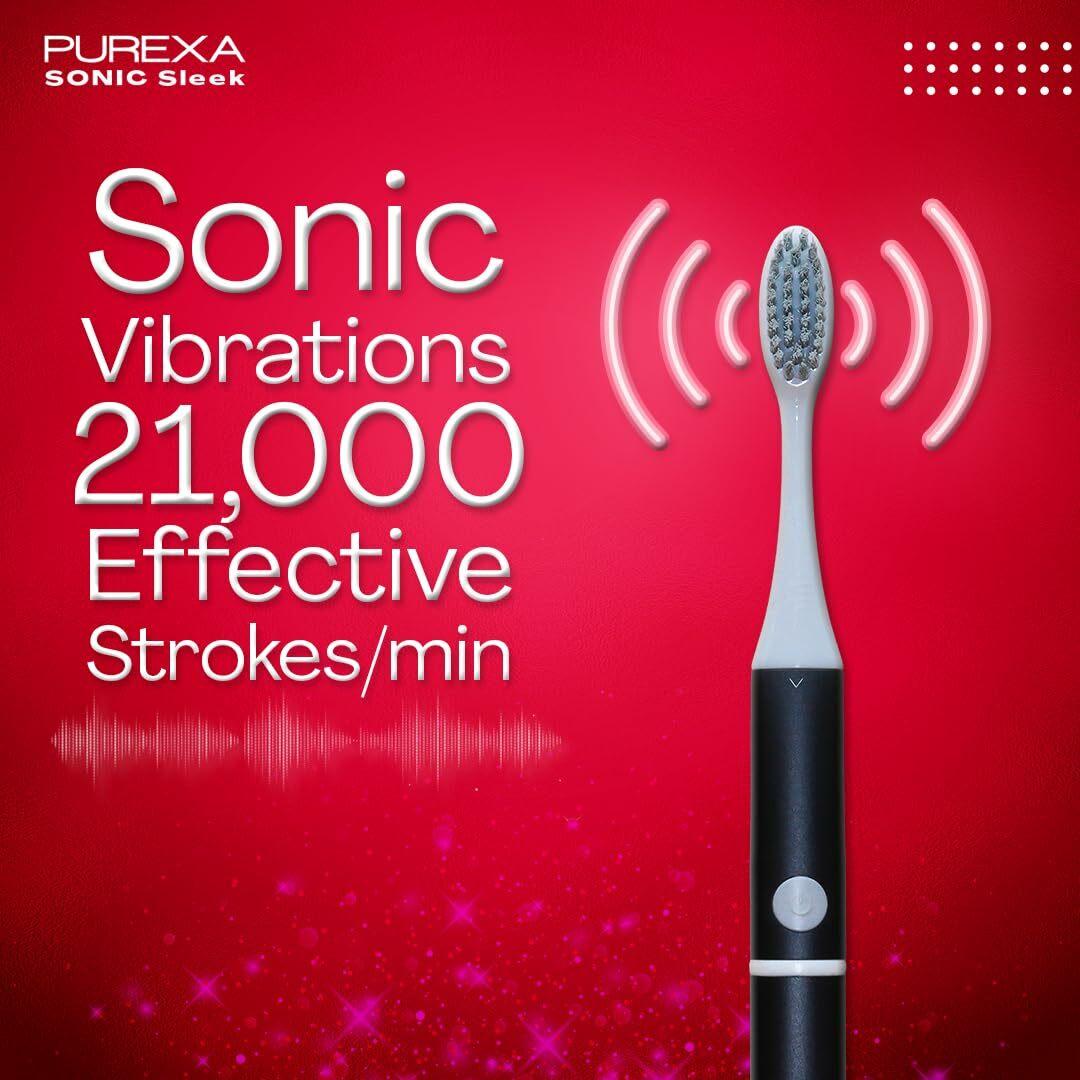Buy Purexa Sonic Sleek Toothbrush | Electric Toothbrush With 1