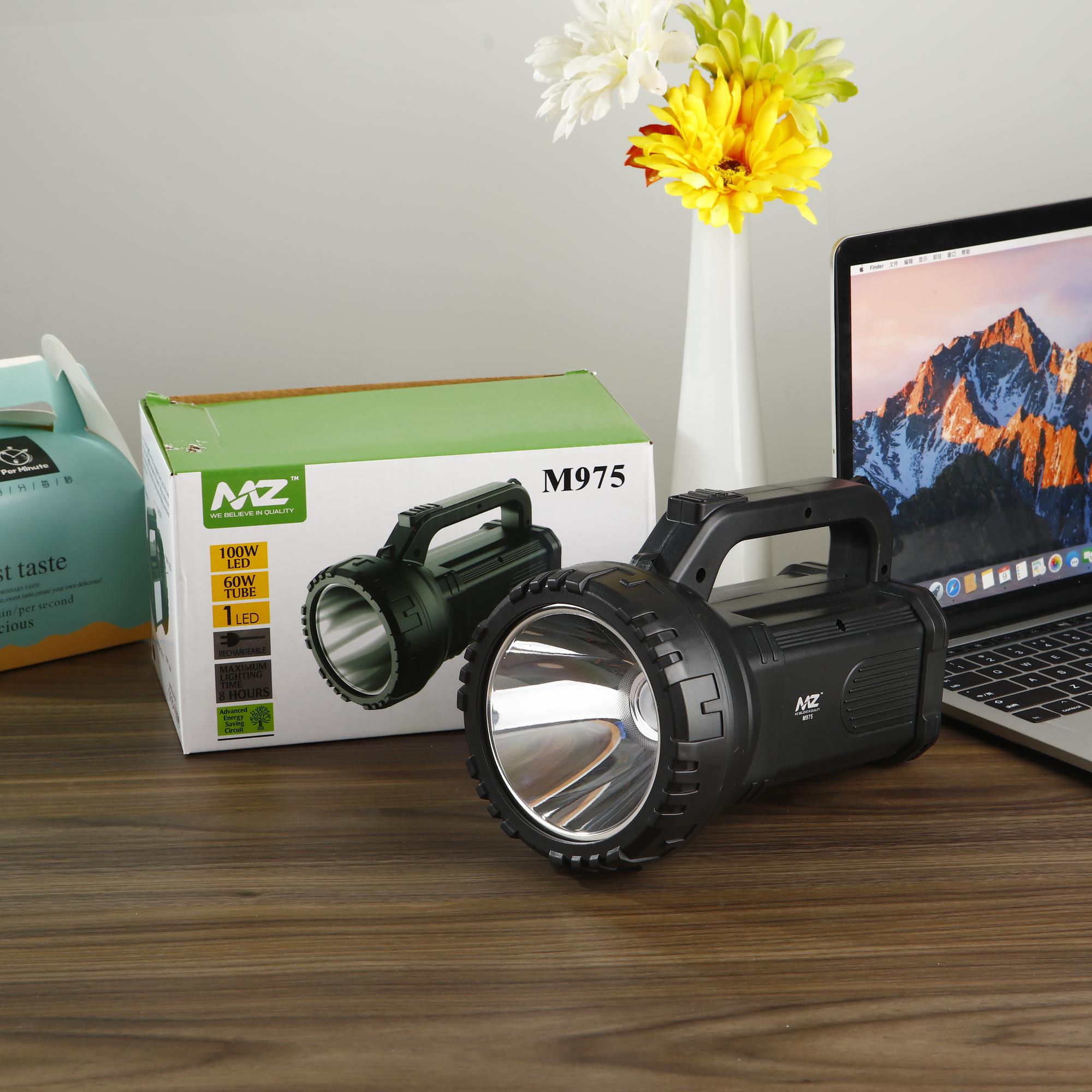 Buy MZ M975 (RECHARGEABLE LED SEARCH LIGHT TORCH) 100W LED + 60W