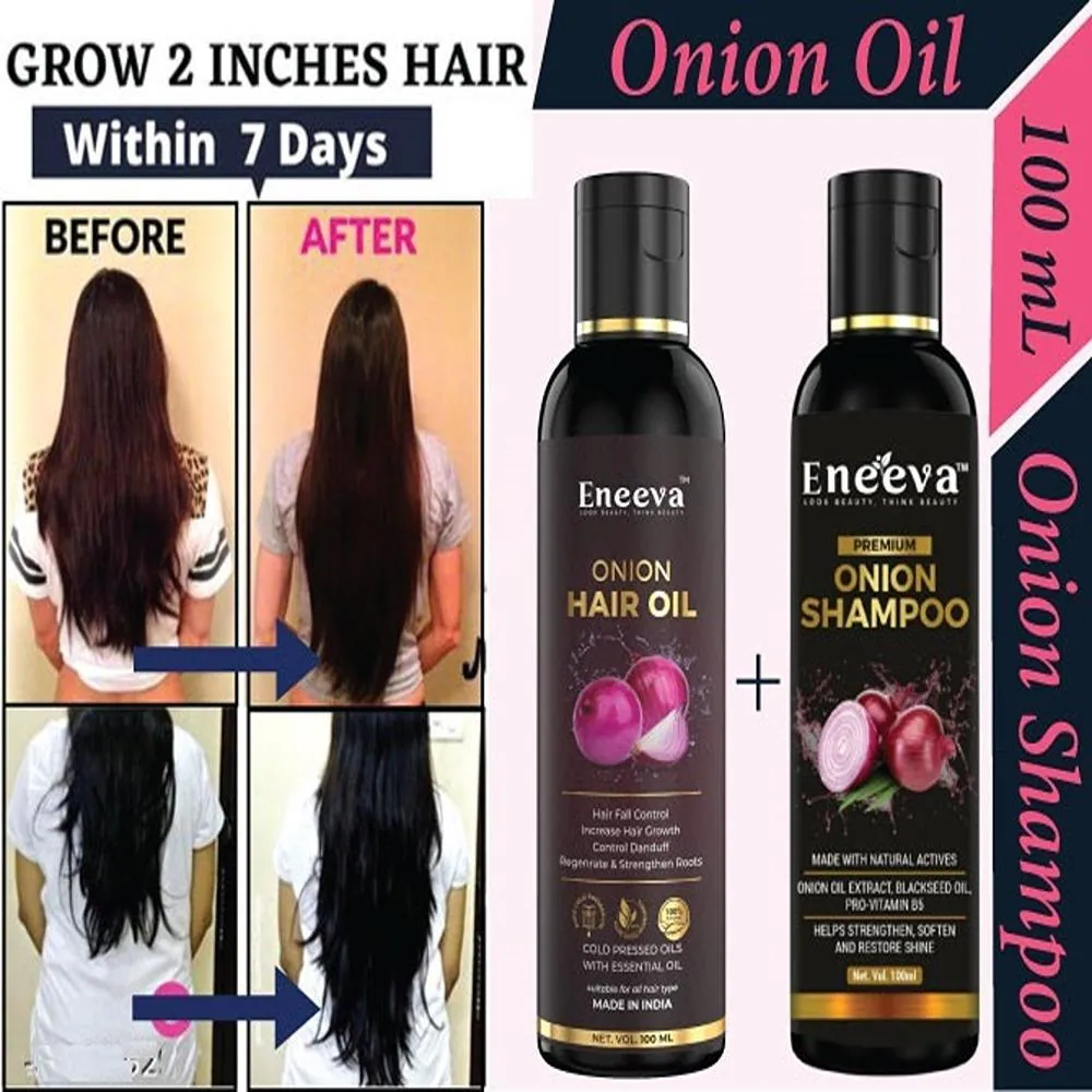 Eneeva Onion Oil and Onion Shampoo For Hair Fall Control,Hair Growth & Hair  Regrowth. - JioMart