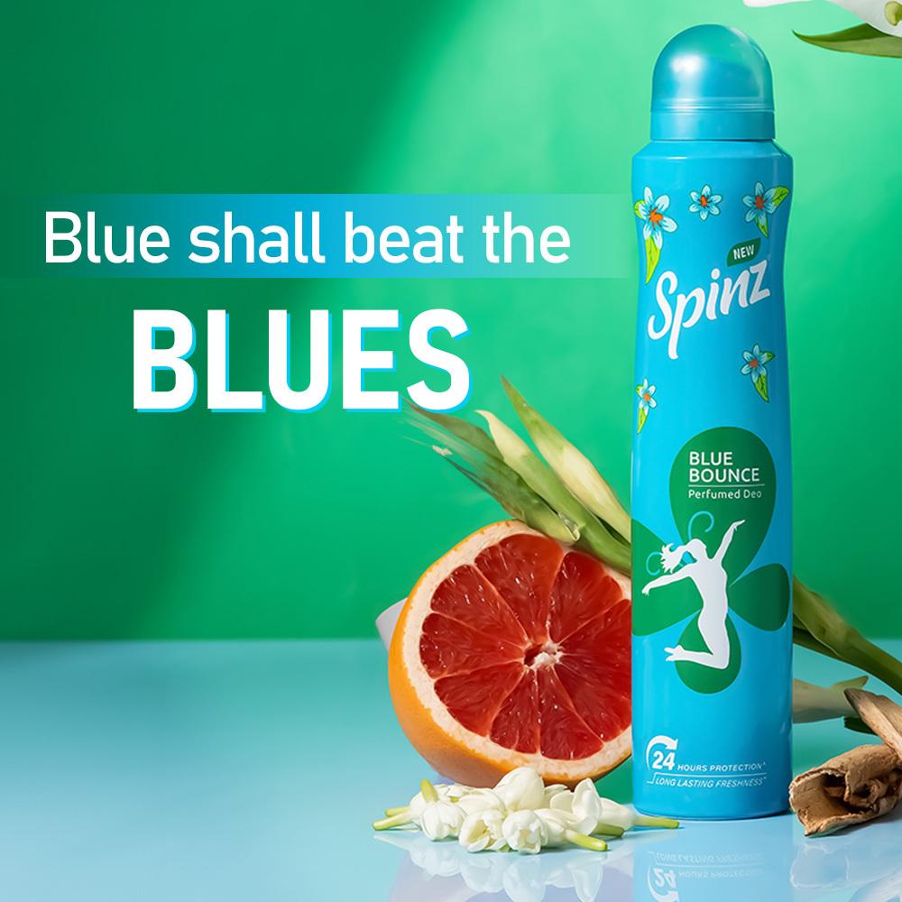 Buy New Spinz Blue Bounce Perfumed Deo for Women, with Fresh