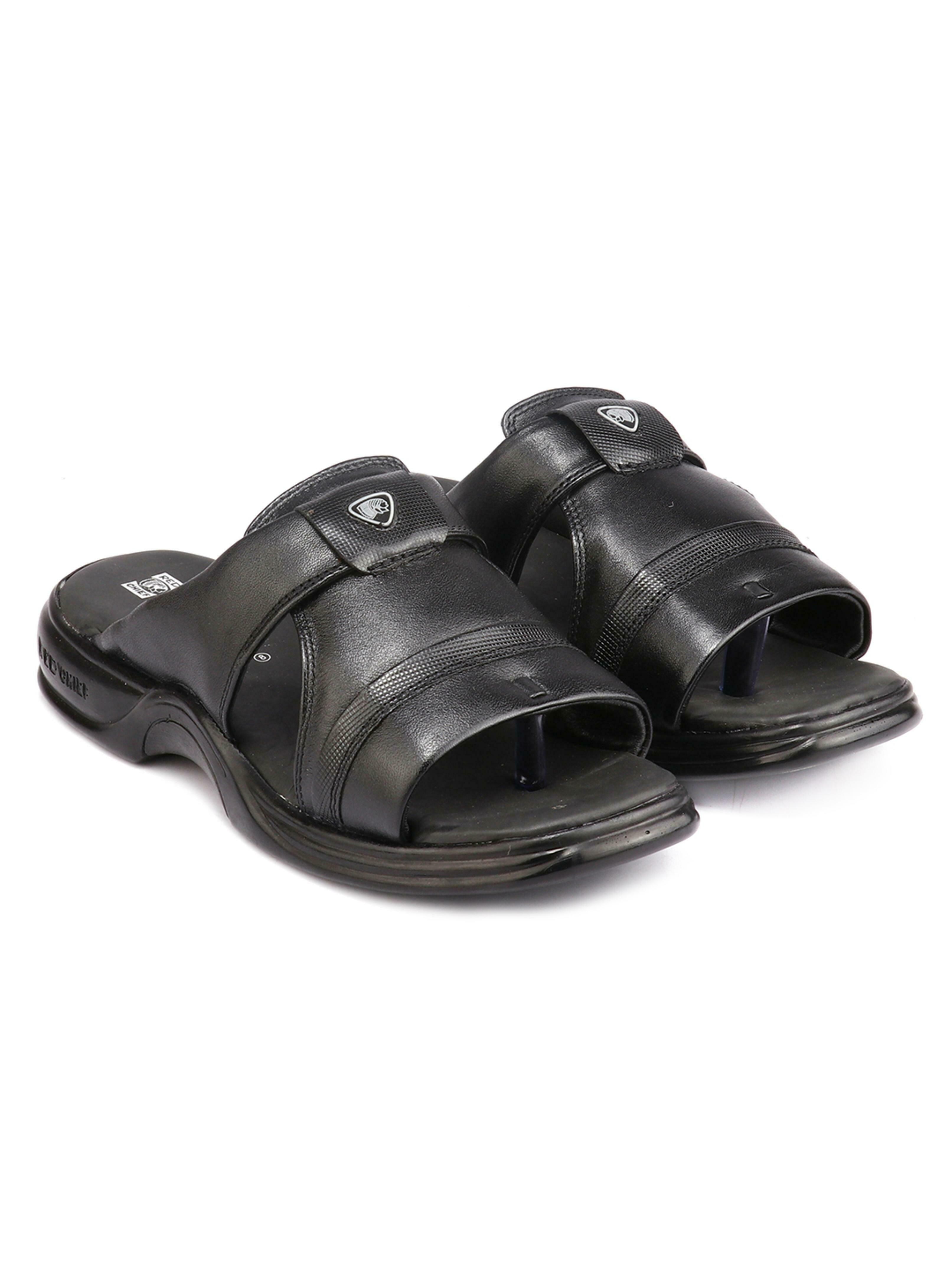 red chief black slippers