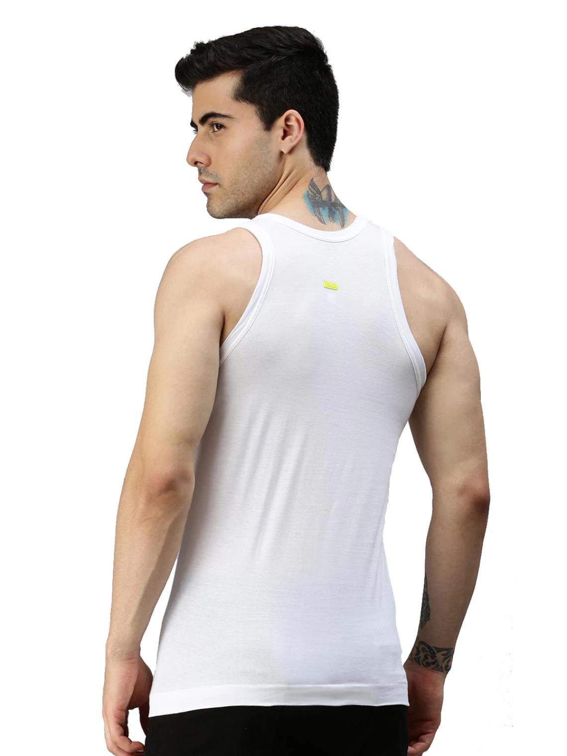 Buy LUX Cozi White Mens Pure Cotton Vest Pack of 2 Online at Best