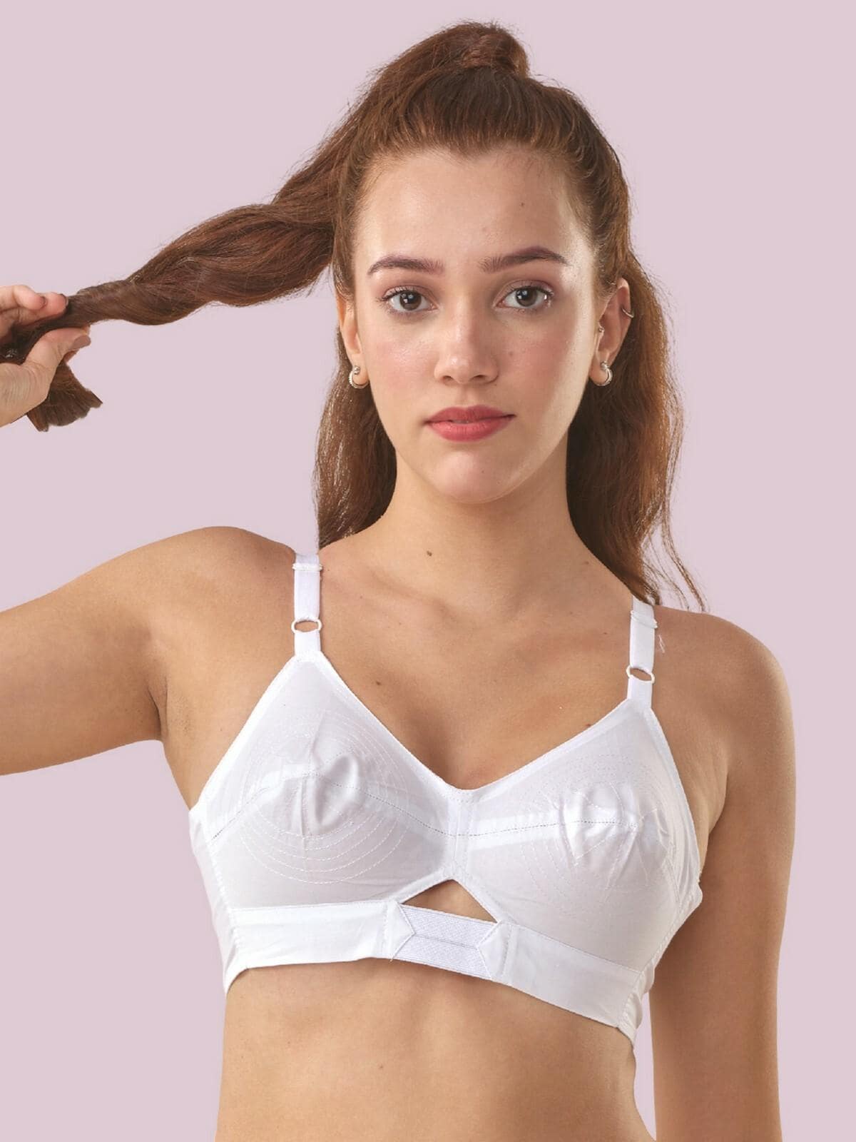 Buy Lux Venus White Board Bottom Bra with Adjustable Strap (White