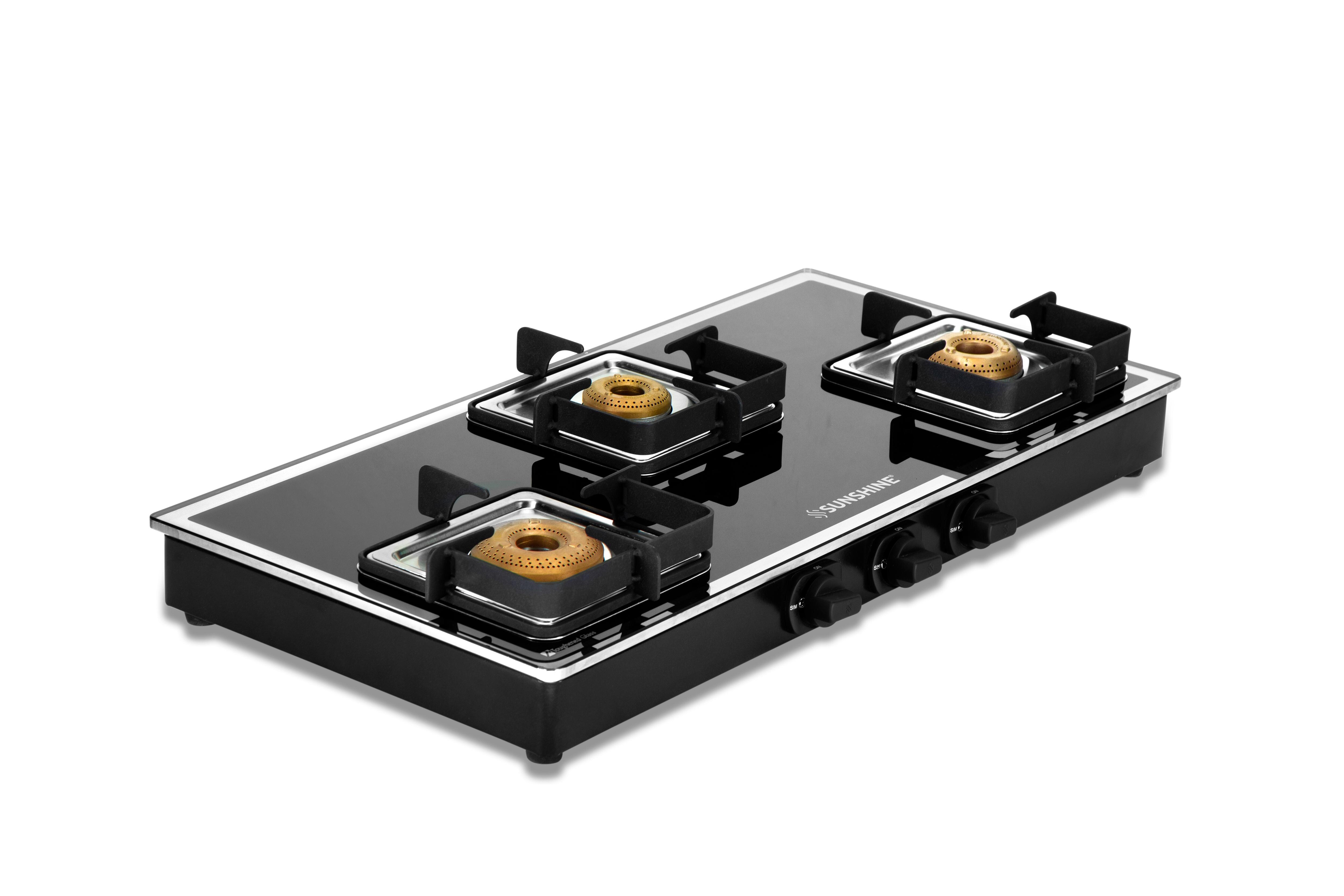 Buy Sunshine TenX MS 3 Burner Gas Stove Manual Ignition