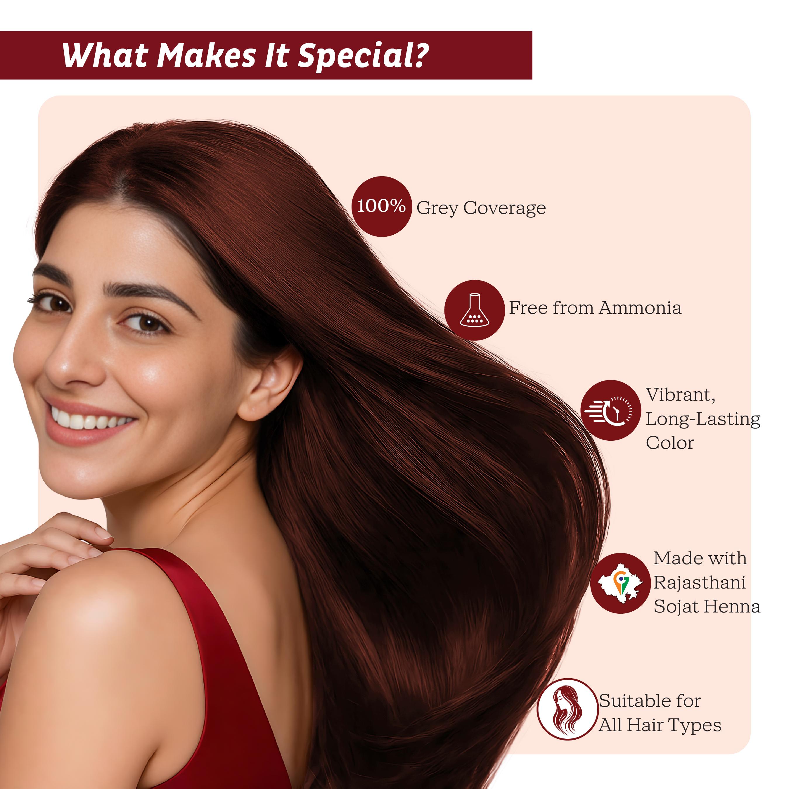 Buy Prem Dulhan Natural Brown Henna Hair Color Powder | Herbal