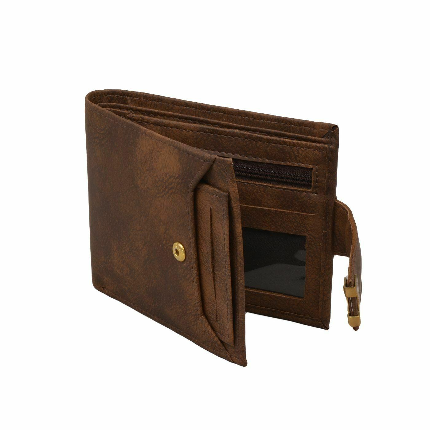 Buy Krosshorn Men Brown Artificial Leather RFID Wallet - Regular