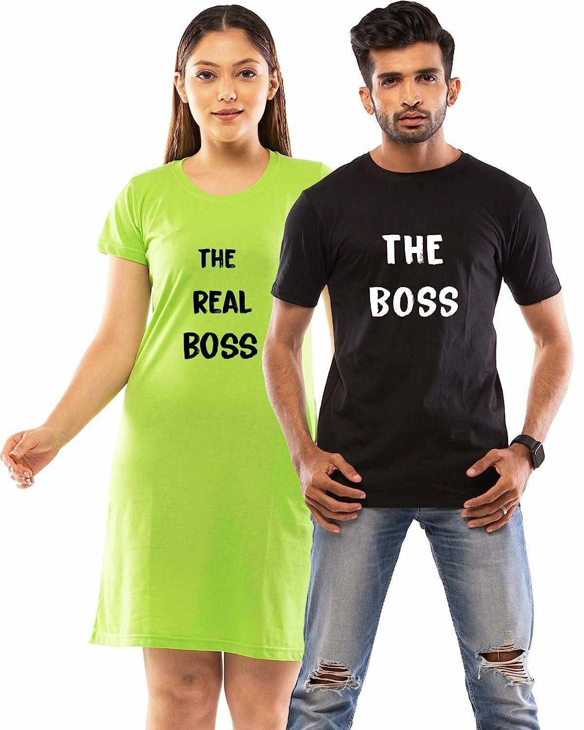 Buy Lappen Fashion Couple's Printed T-Shirt | Tee Dress for Women