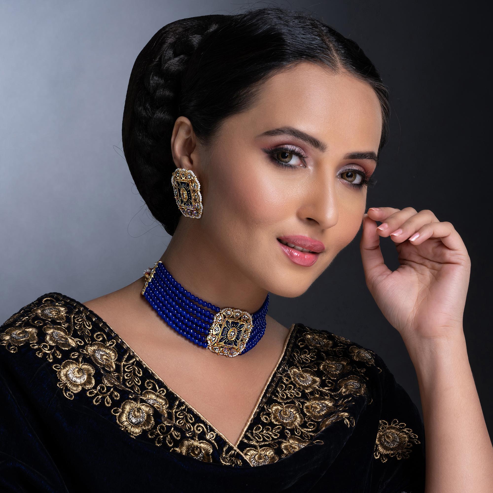 Buy Sukkhi Graceful Kundan Gold Plated Meenakari Choker