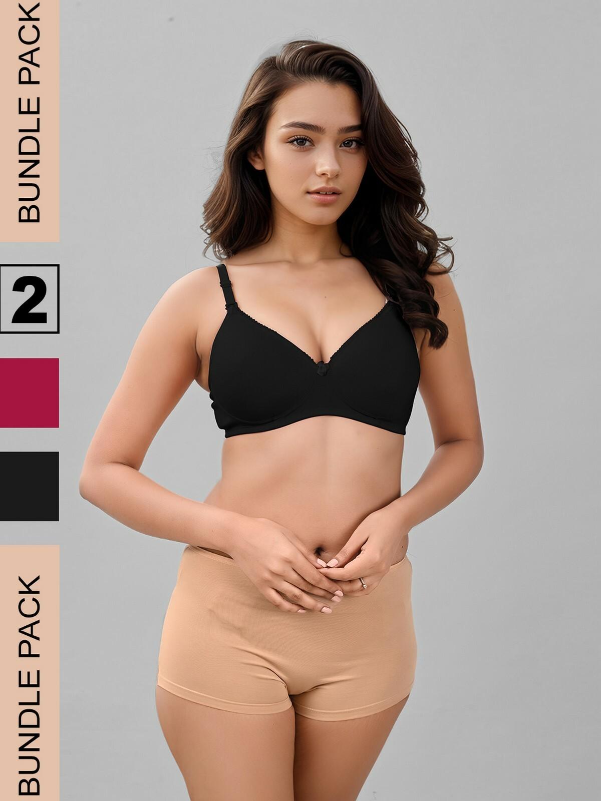 Buy Lux Venus Pack of 2 3/4th Coverage Padded Bra with Adjustable