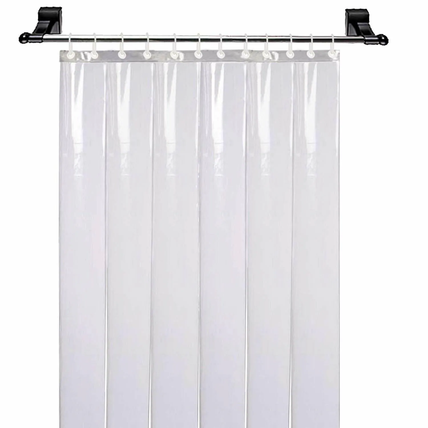Kuber Industries PVC 1 Piece Eyelet 30 MM AC Curtain 9 Feet CTKTC5678 Transparent