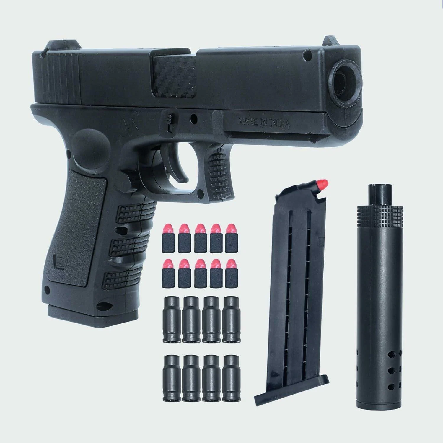 Buy GEX Soft Bullet Pistol Toy Gun | Pull Back Action with Jump