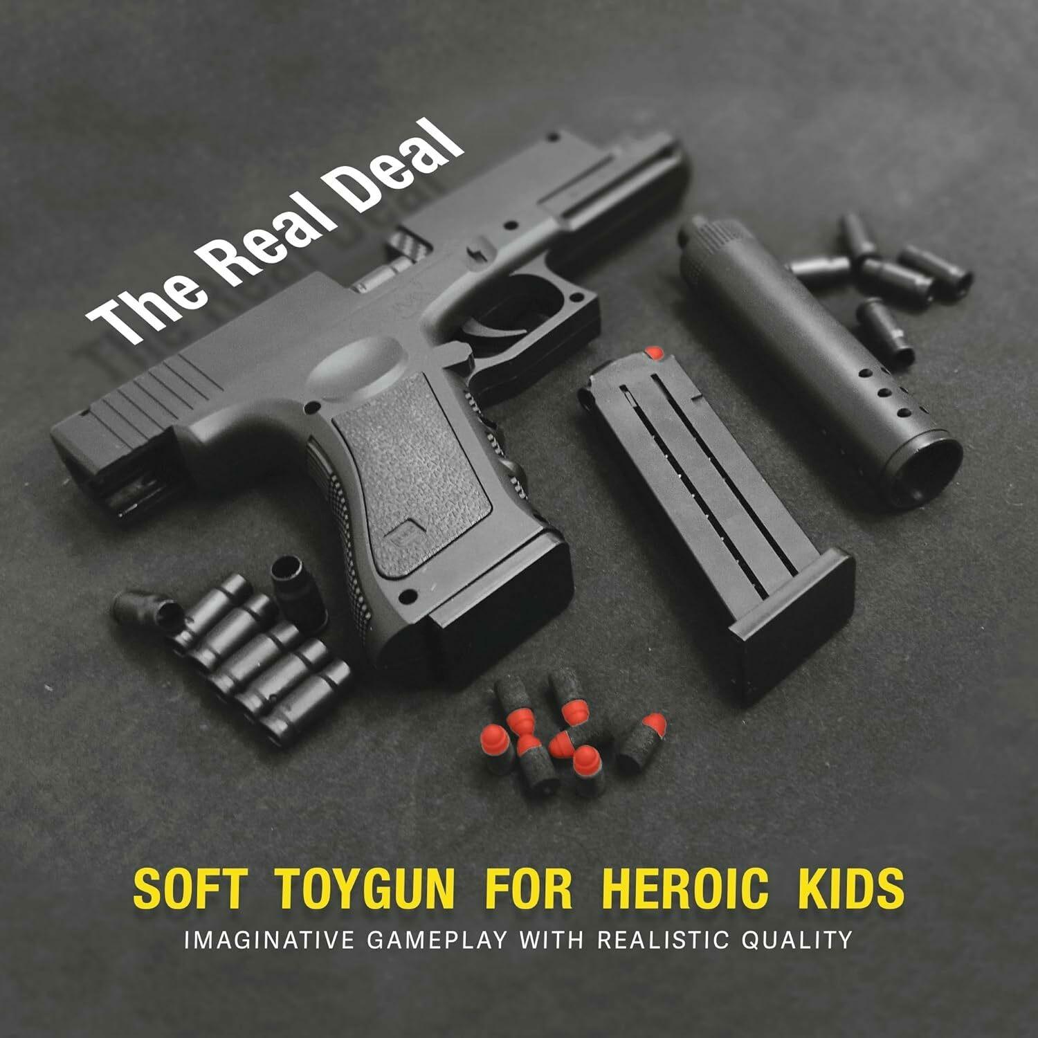 Buy GEX Soft Bullet Pistol Toy Gun | Pull Back Action with Jump