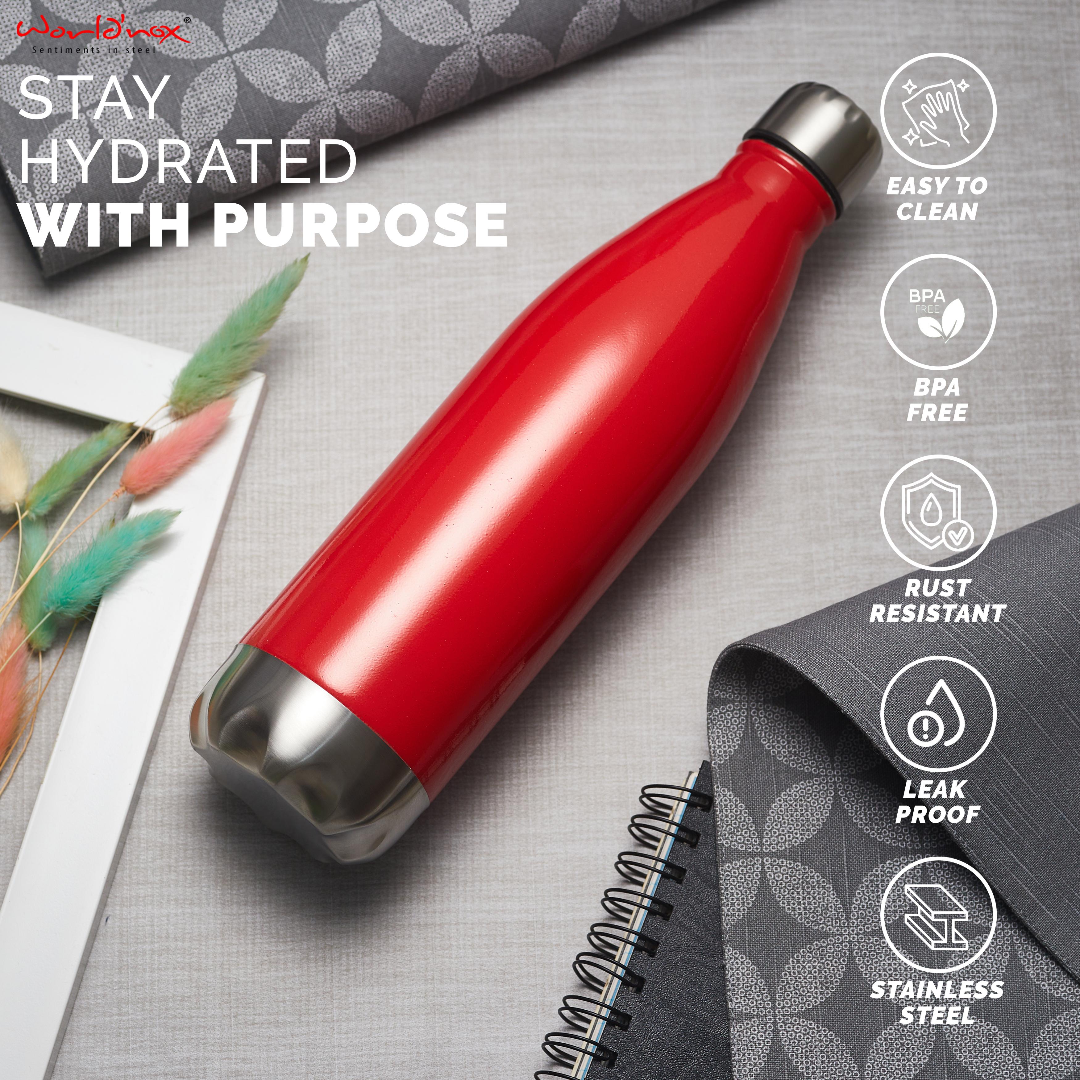 Buy World'Nox Vacuum Insulated Water Bottle | 24 Hrs Hot & Cold