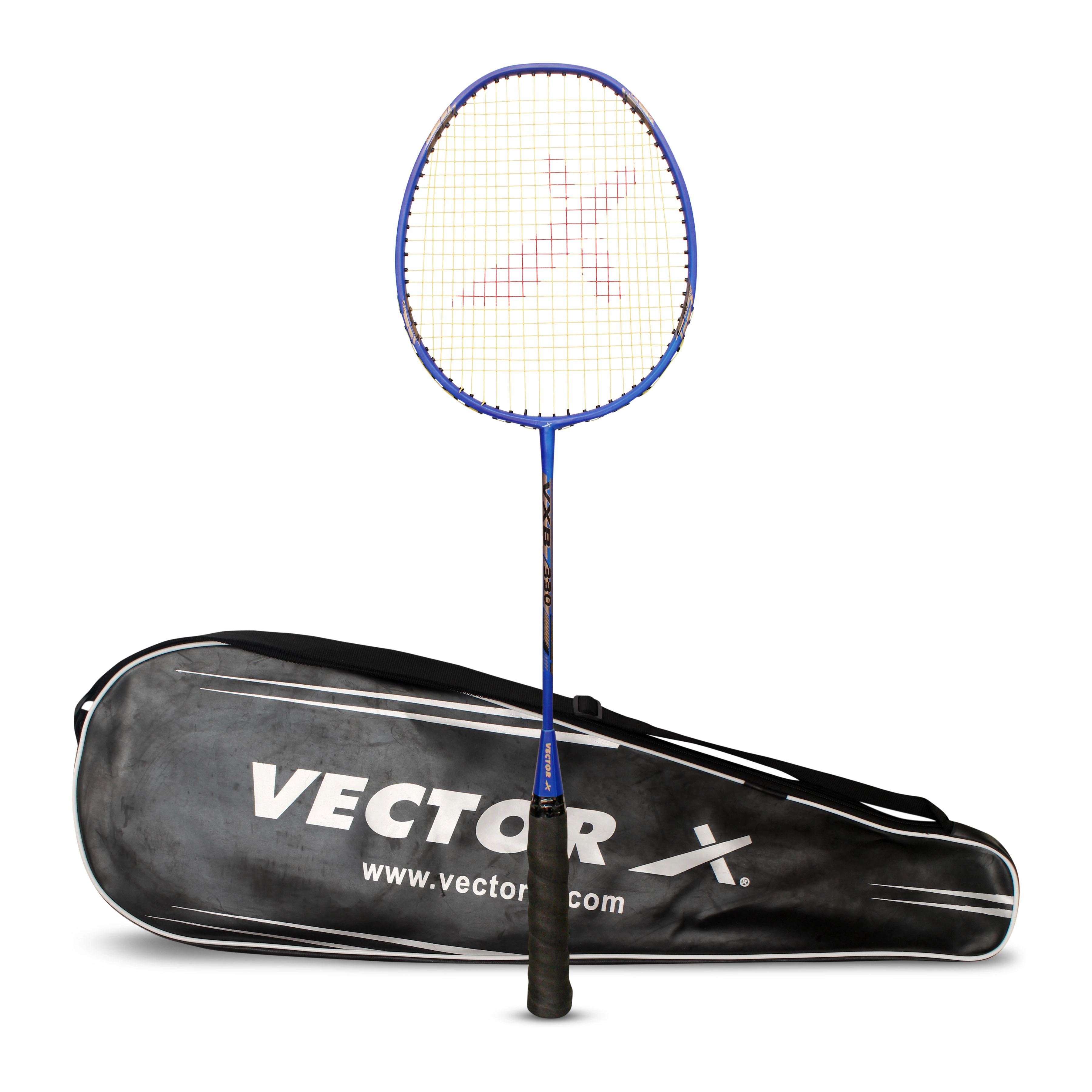 Vector X Vxb 3 Badminton Racquet One Piece Aluminium Head And Shaft With Full Cover Blue Jiomart
