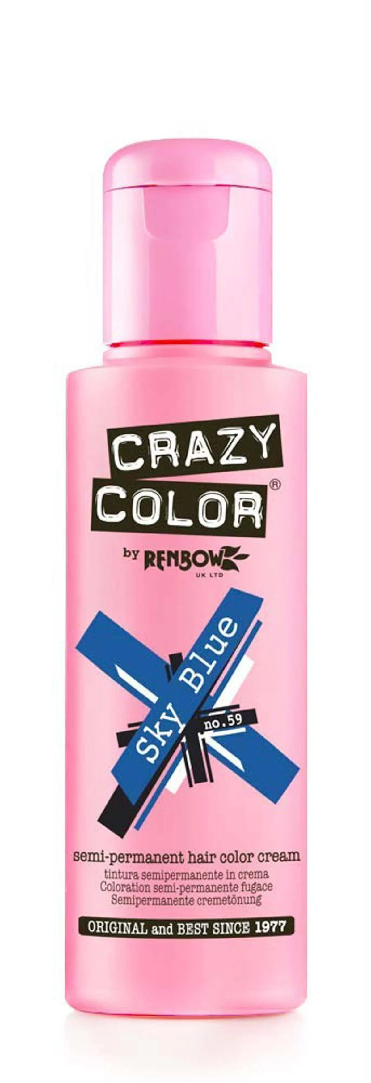 Buy Crazy Color Sky Blue Semi Permanent Hair Colour, 10 G Online