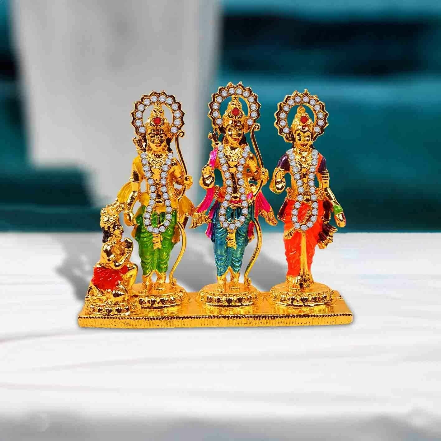 Buy Adhvik 3d Ram Darbar Idol (Ram Darbar St-2190) Multi Color