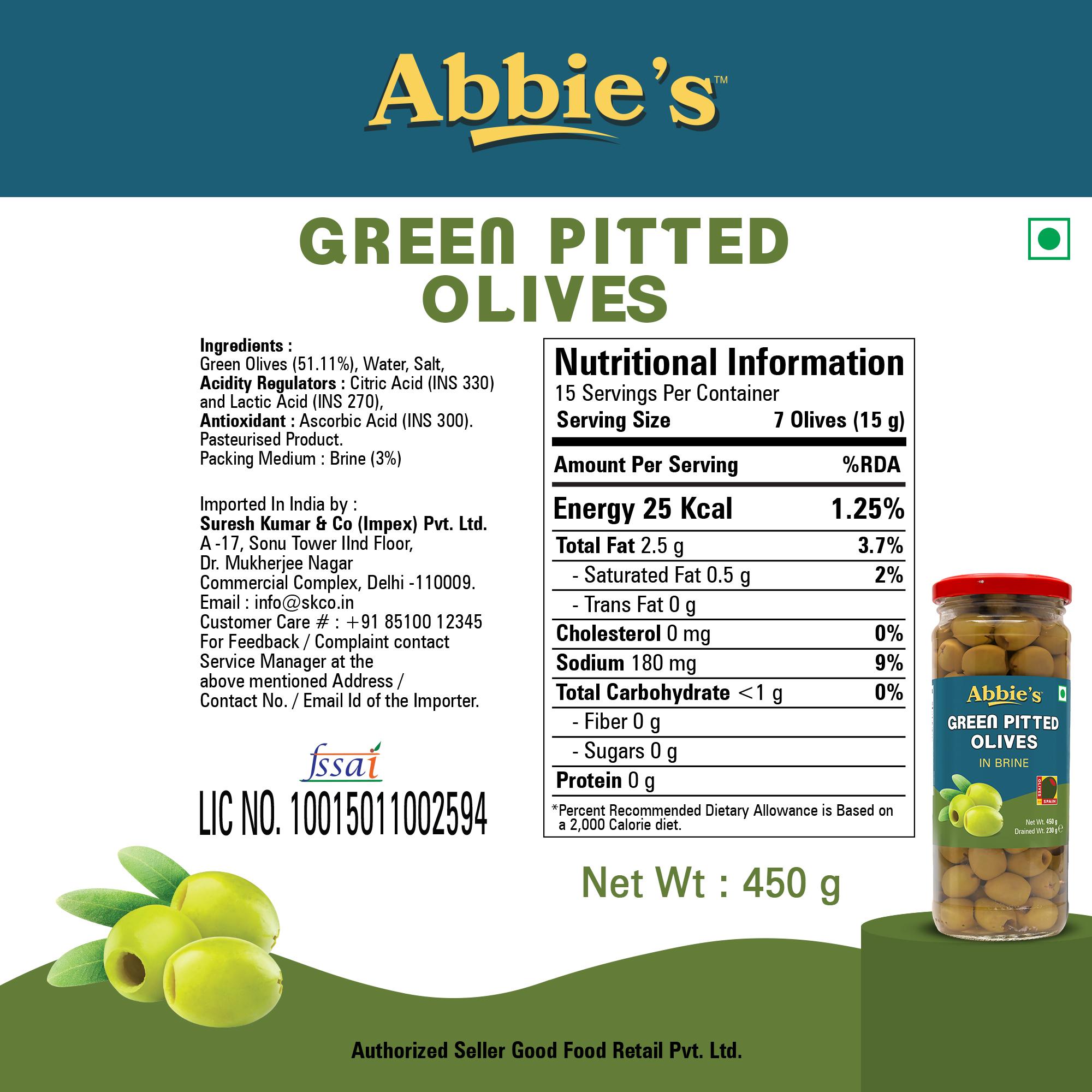 BMサ18◯●oliveページ●◯ Buy Abbie's Green Sliced Olives + Green Pitted Olives 450g, Pack