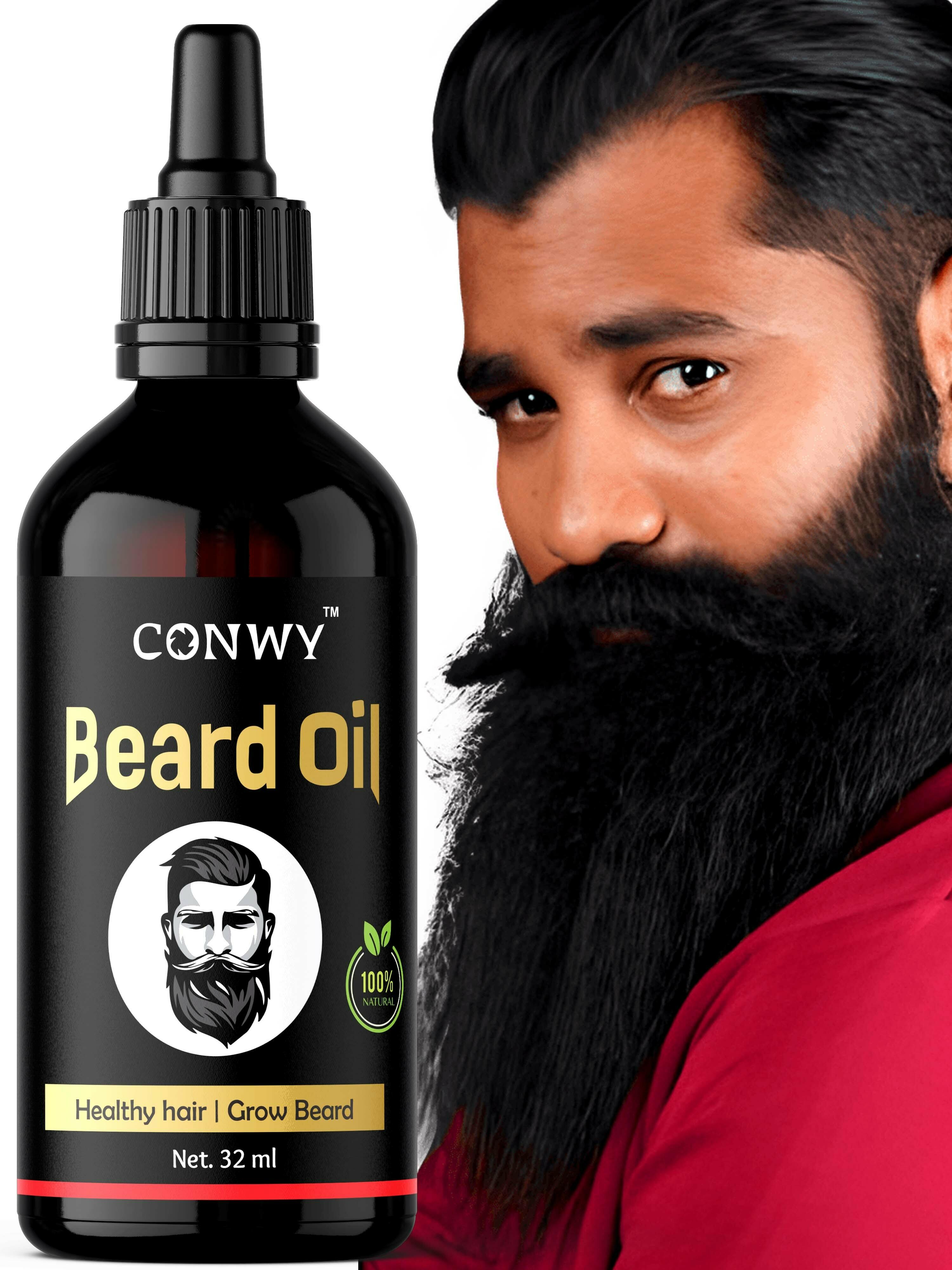 CONWY Beard Growth Oil Men Boys Non-Sticky Light Beard Oil Grow Thick and  Fuller Oil (32ML) - JioMart