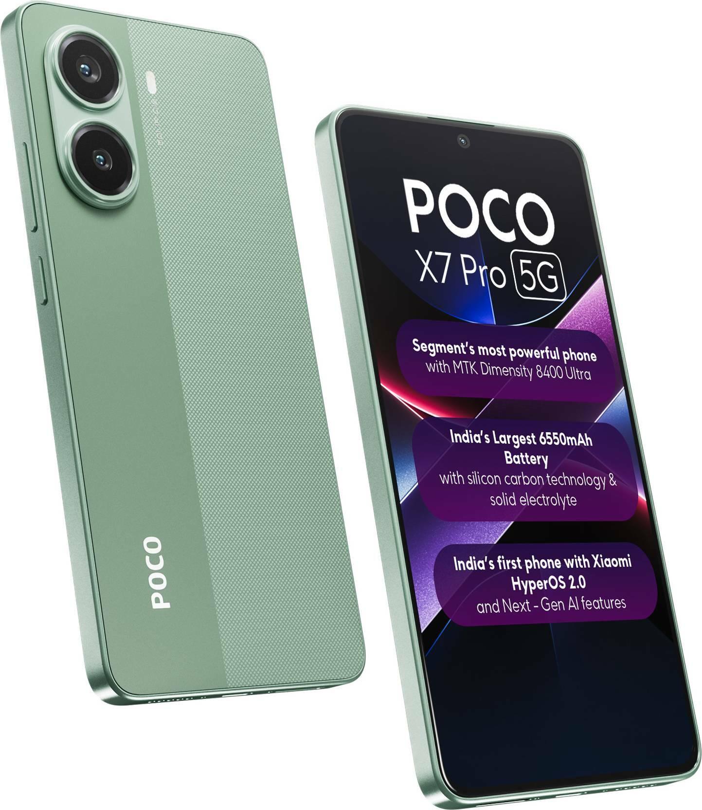 POCO X7 Pro グリーン 12GB+512GB Buy POCO X7 Pro 5G, 12GB Ram, 512GB Storage, Green, Smartphone