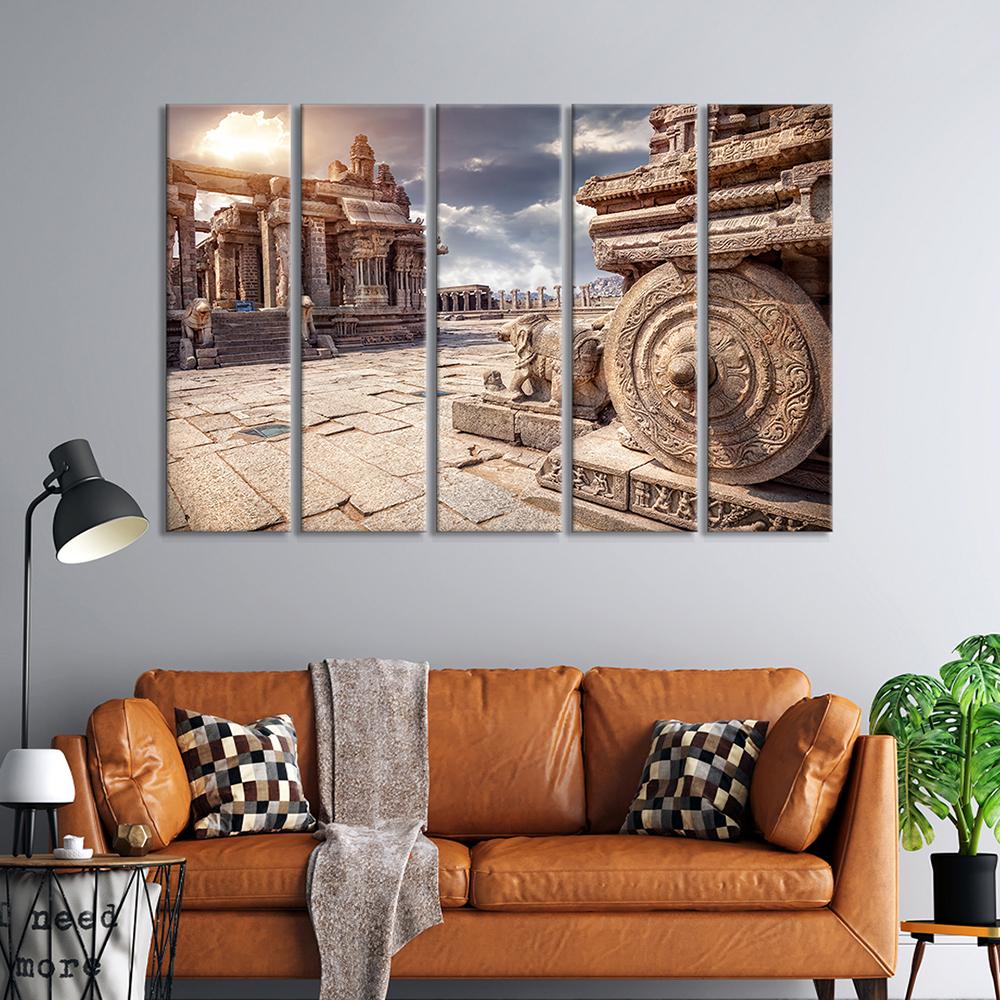 999Store Wooden Framed Printed Looking up in Spring Pine Forest Canvas Painting (36X24 Inches) 999Store Multiple Frames Printed gautam buddha painting with frame