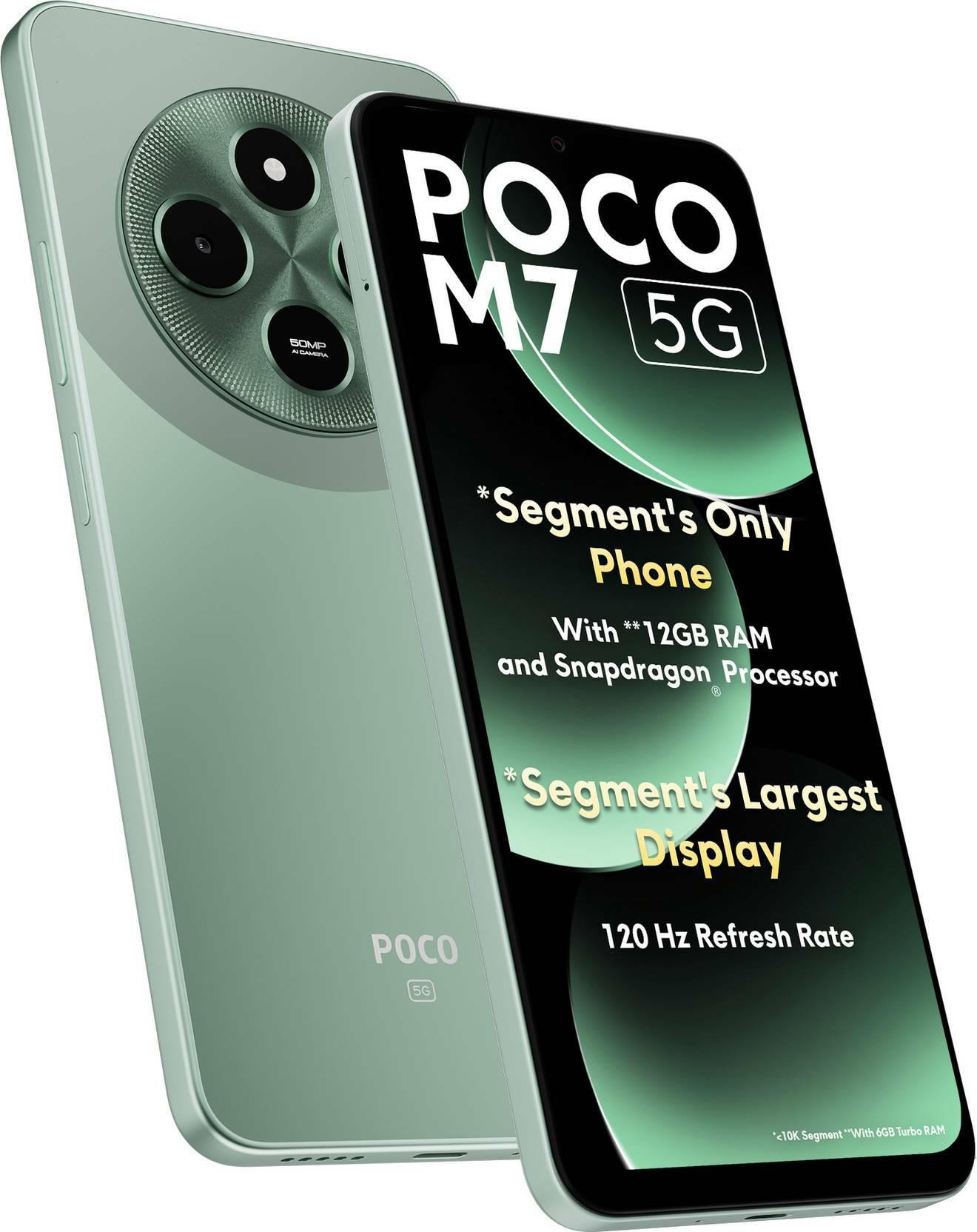 Buy POCO M7 5G, 6GB Ram, 128GB Storage, Mint Green, Smartphone