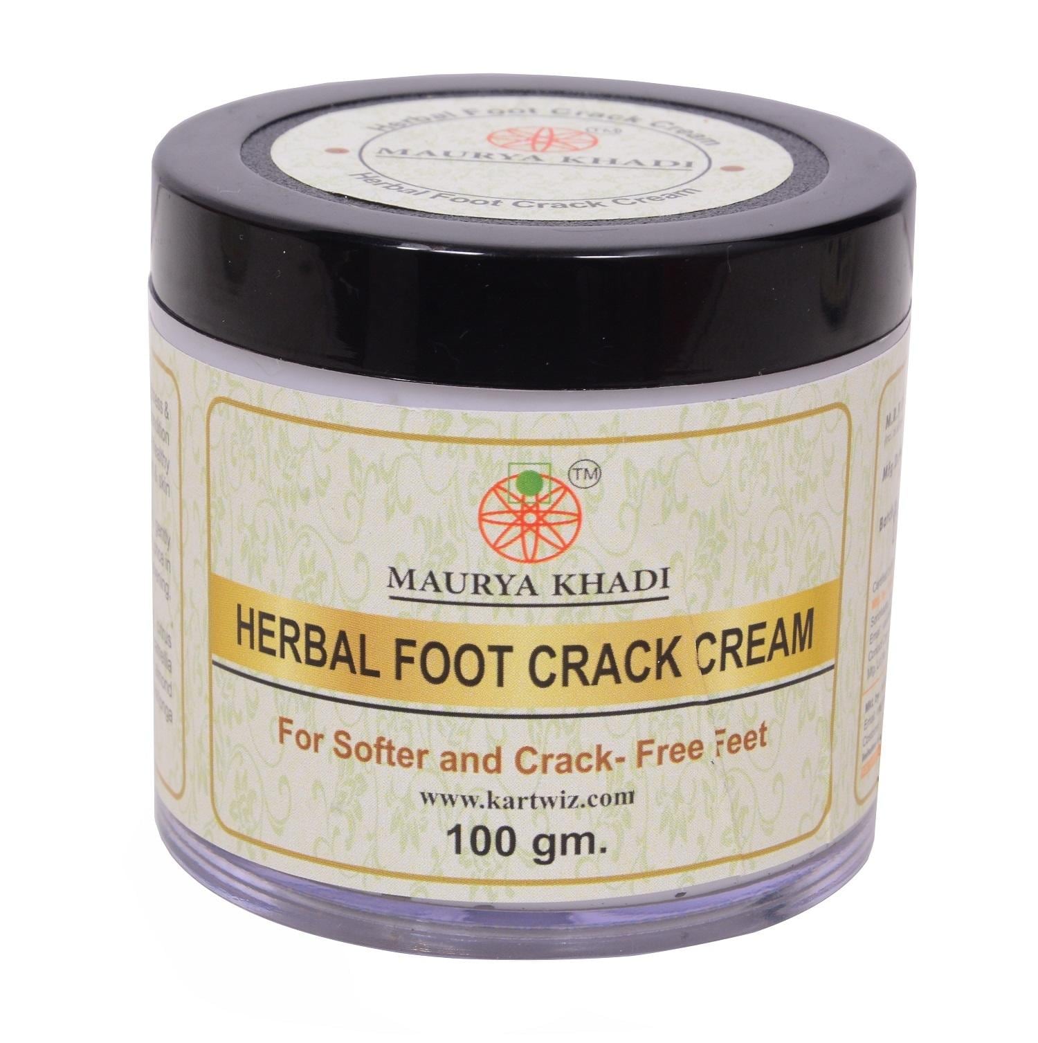 Maurya Khadi Herbal Foot Crack Cream Softens Hydrates Dry Feet, Moisturizes  & Repairs Cracked Heel & Skin, 100g Pack of 1 - JioMart
