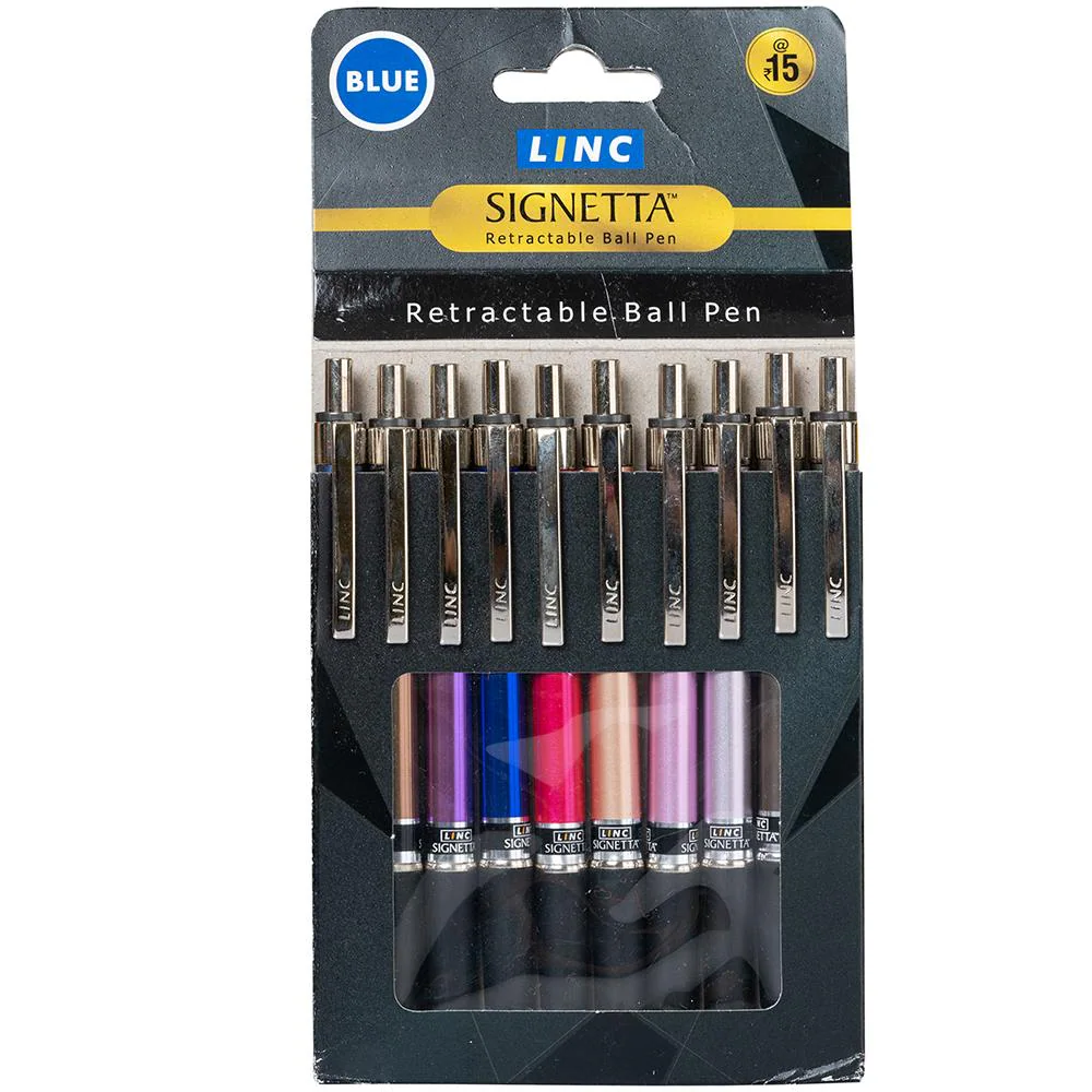 Linc Signetta Ball Pen Price Linc Signetta Mm Retractable Ball