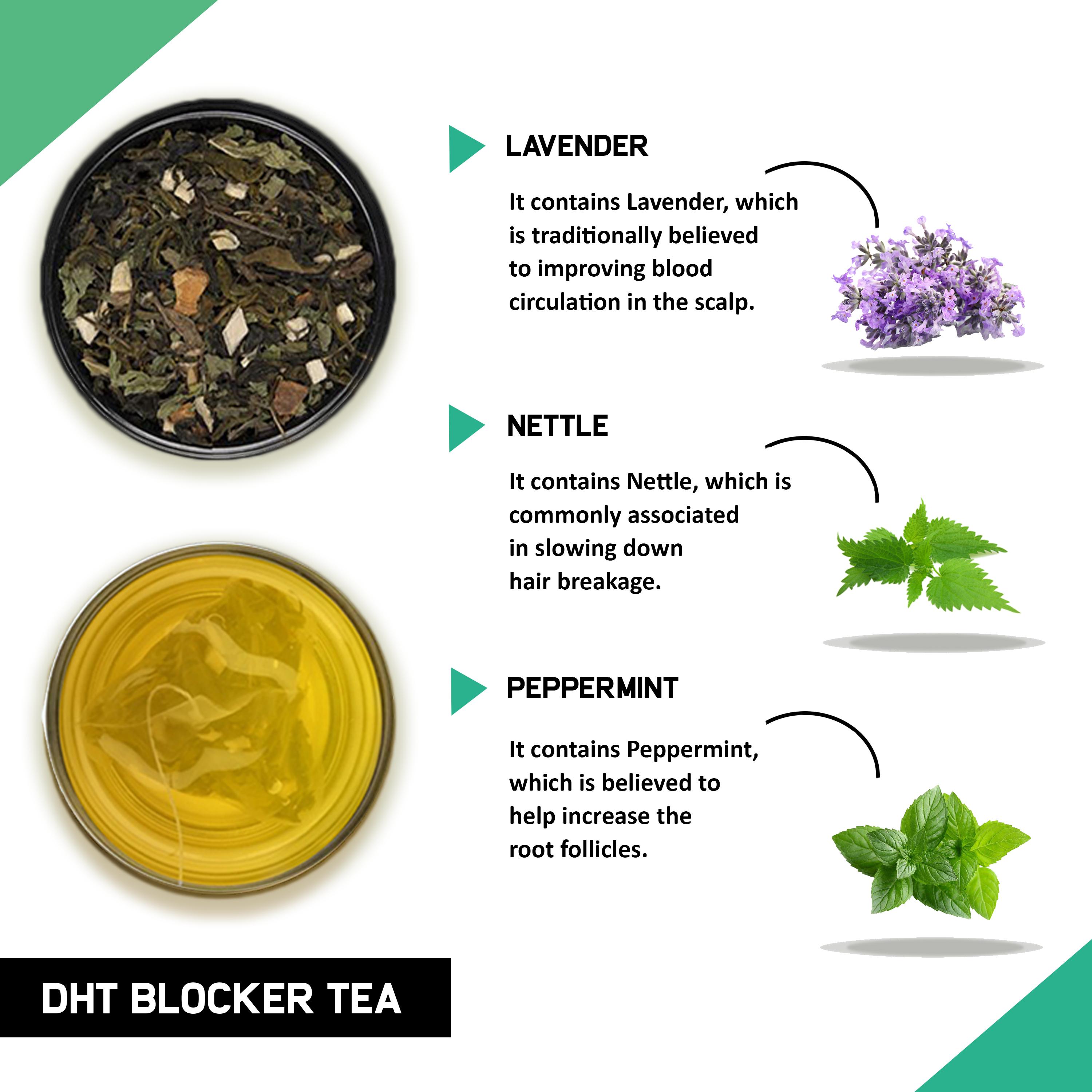 TEACURRY DHT Blocker Tea (1 Month Pack, 30 Tea Bags)- Helps with Hair Growth,  Shine, Repair - JioMart
