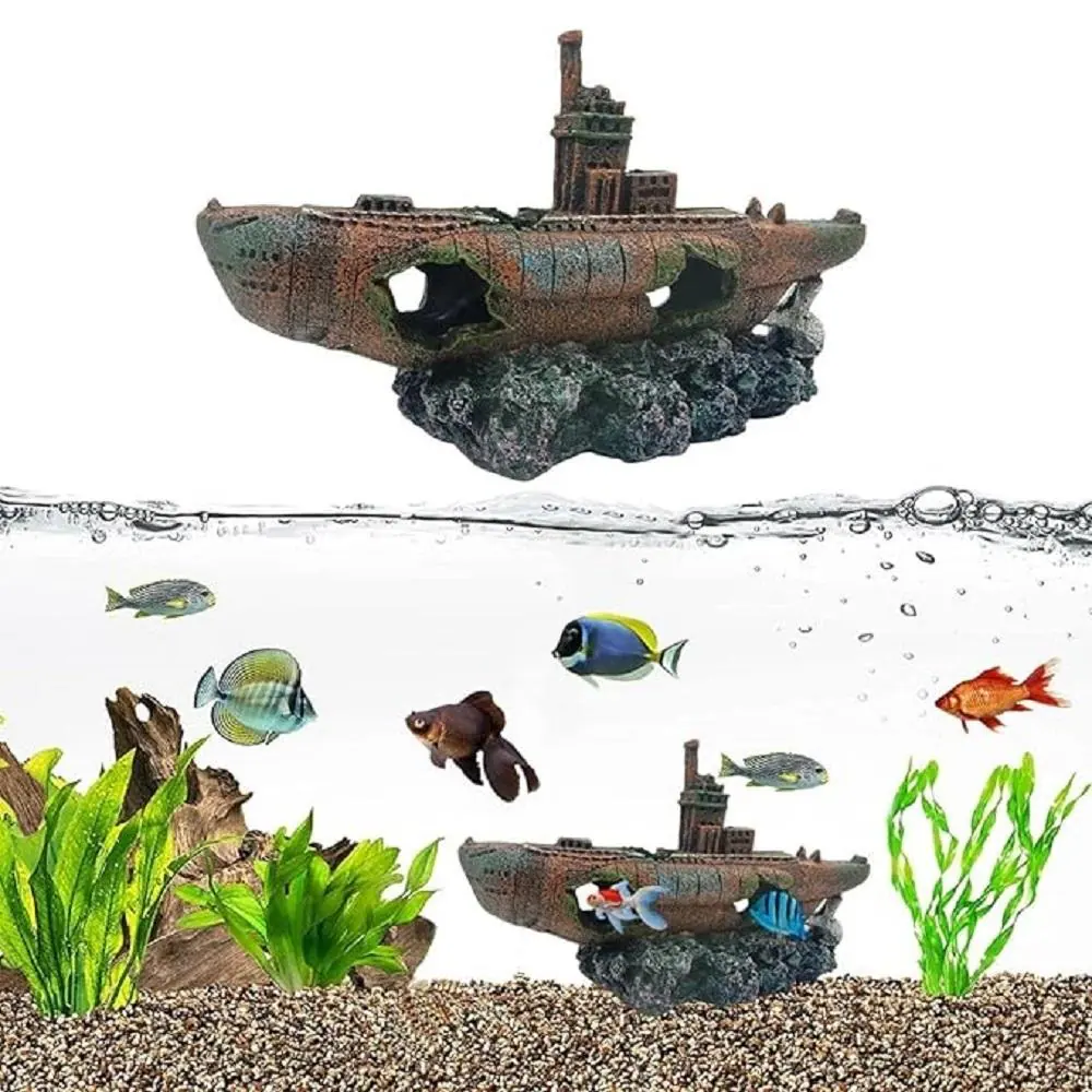 Buy GIG BAZAAR-Aquarium Sunken Ship Decoration Ornaments - Create
