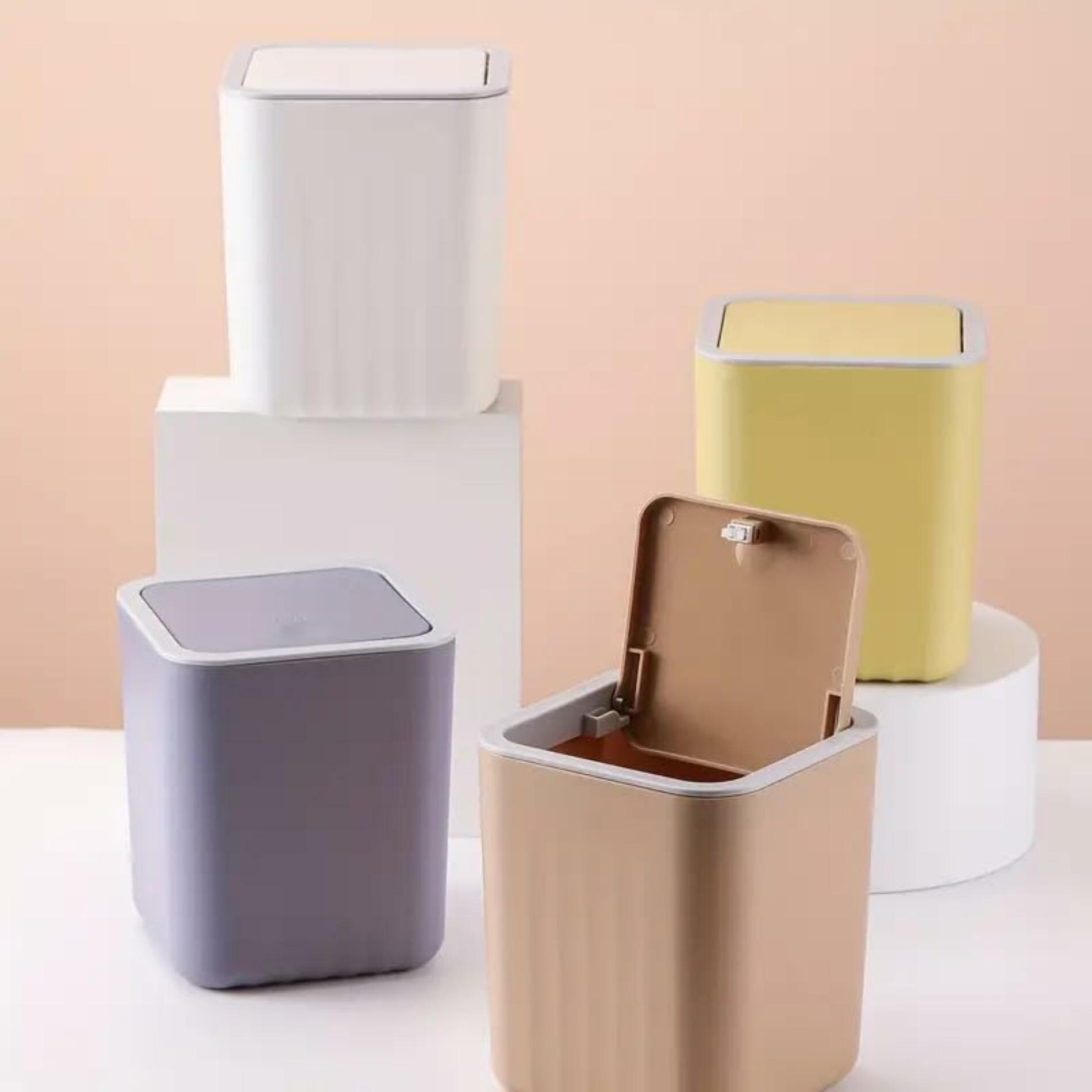 Buy ZUBAT 1 PCS Tiny Countertop Trash Can Mini Desktop Garbage Can