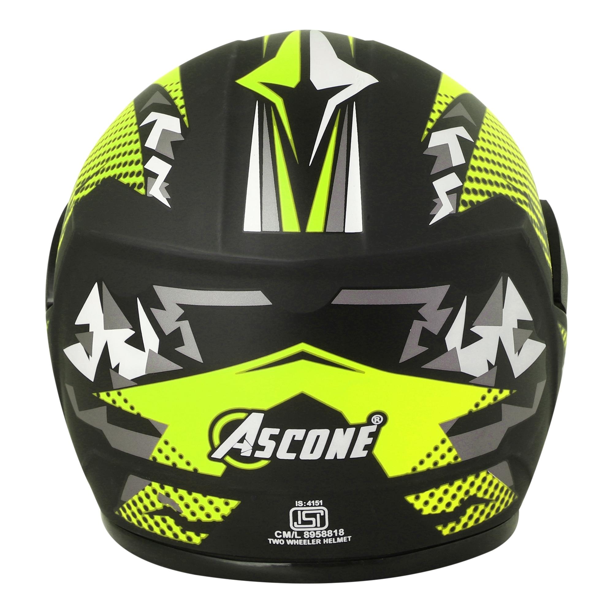 Buy Ascone Speed Beast Dx D5 Full Face Helmet for Men & Women, ISI