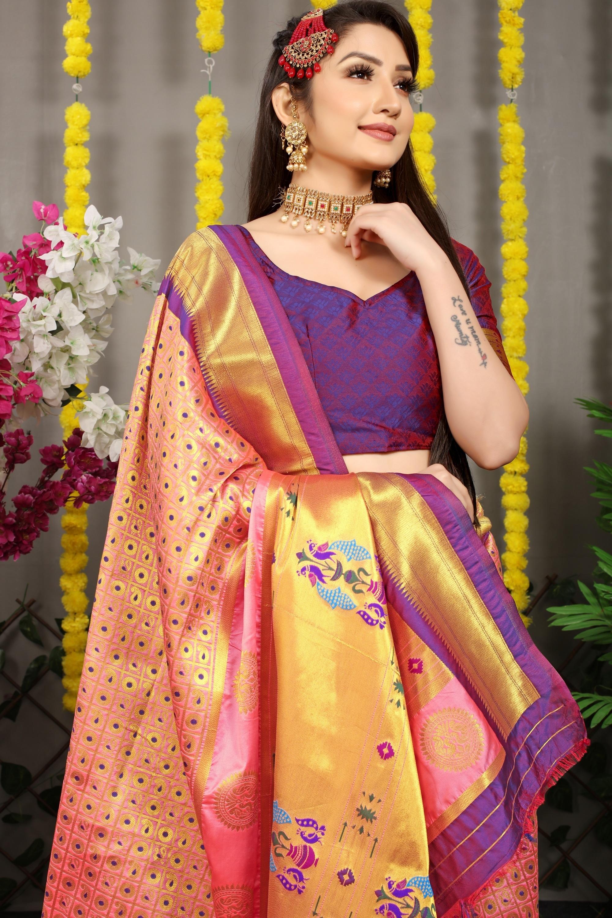 Geet Gauri Fashion Present Premium Paithani Saree at Rs.1475/Pack in surat  offer by geet gauri fashion
