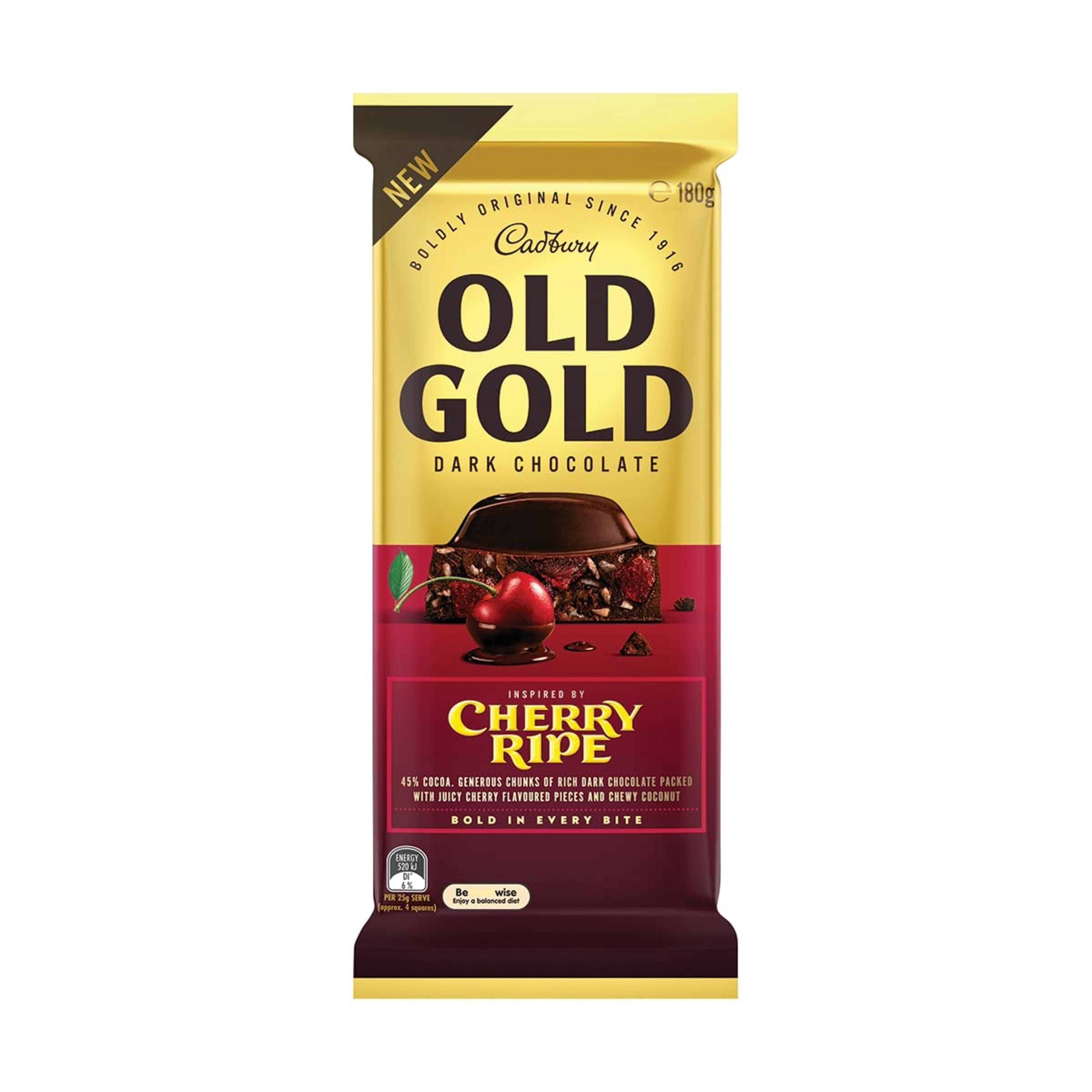 Buy Cadbury Old Gold Cherry Ripe Dark Chocolate, 180 G Online at