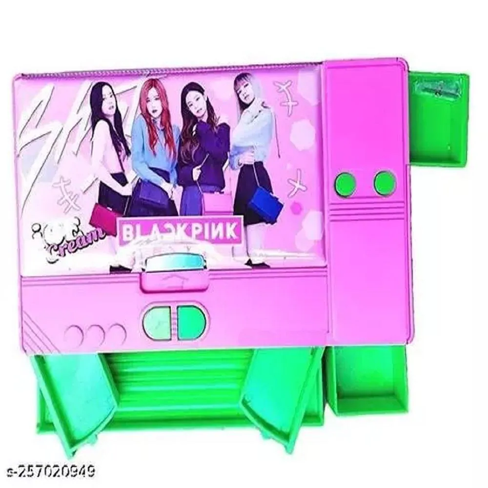 Buy Topgifties Black Pink Jumbo Geometry Pencil Box School