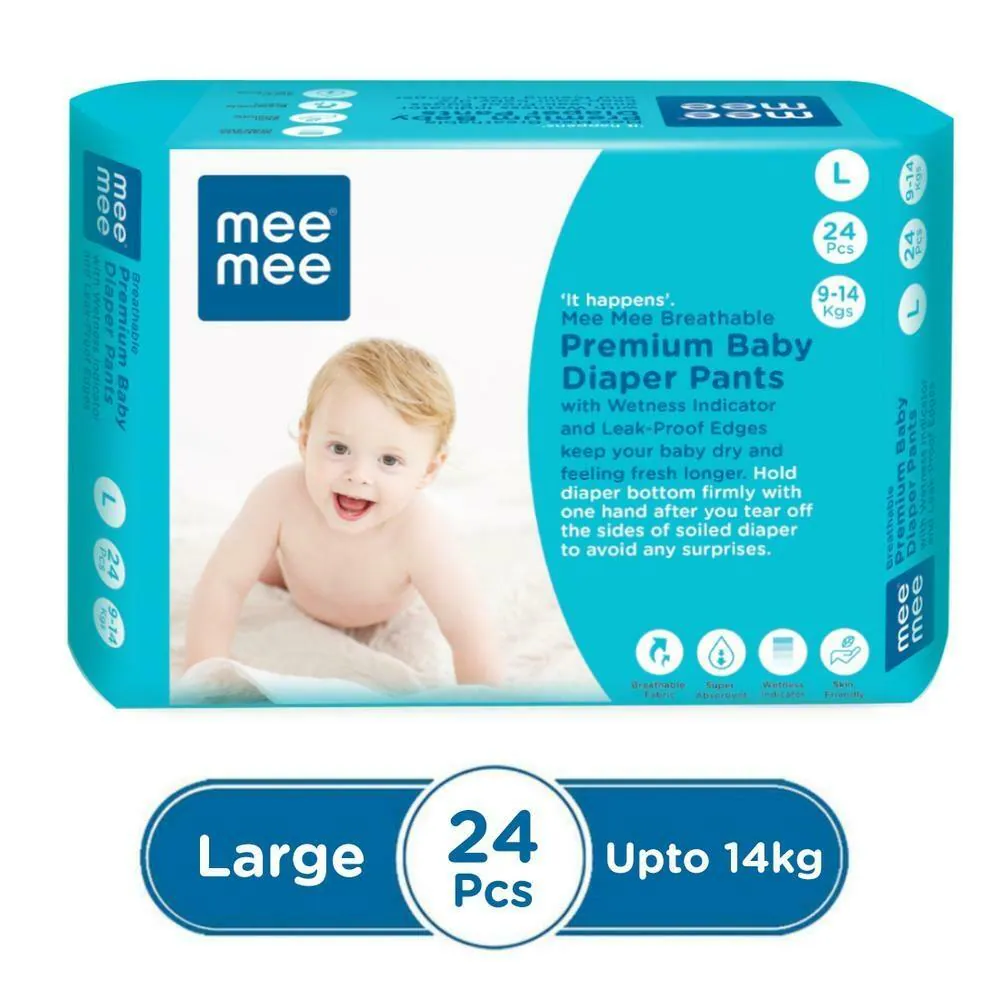 Buy Mee Mee Premium Breathable Baby Large Taped Diapers 24 Pcs For
