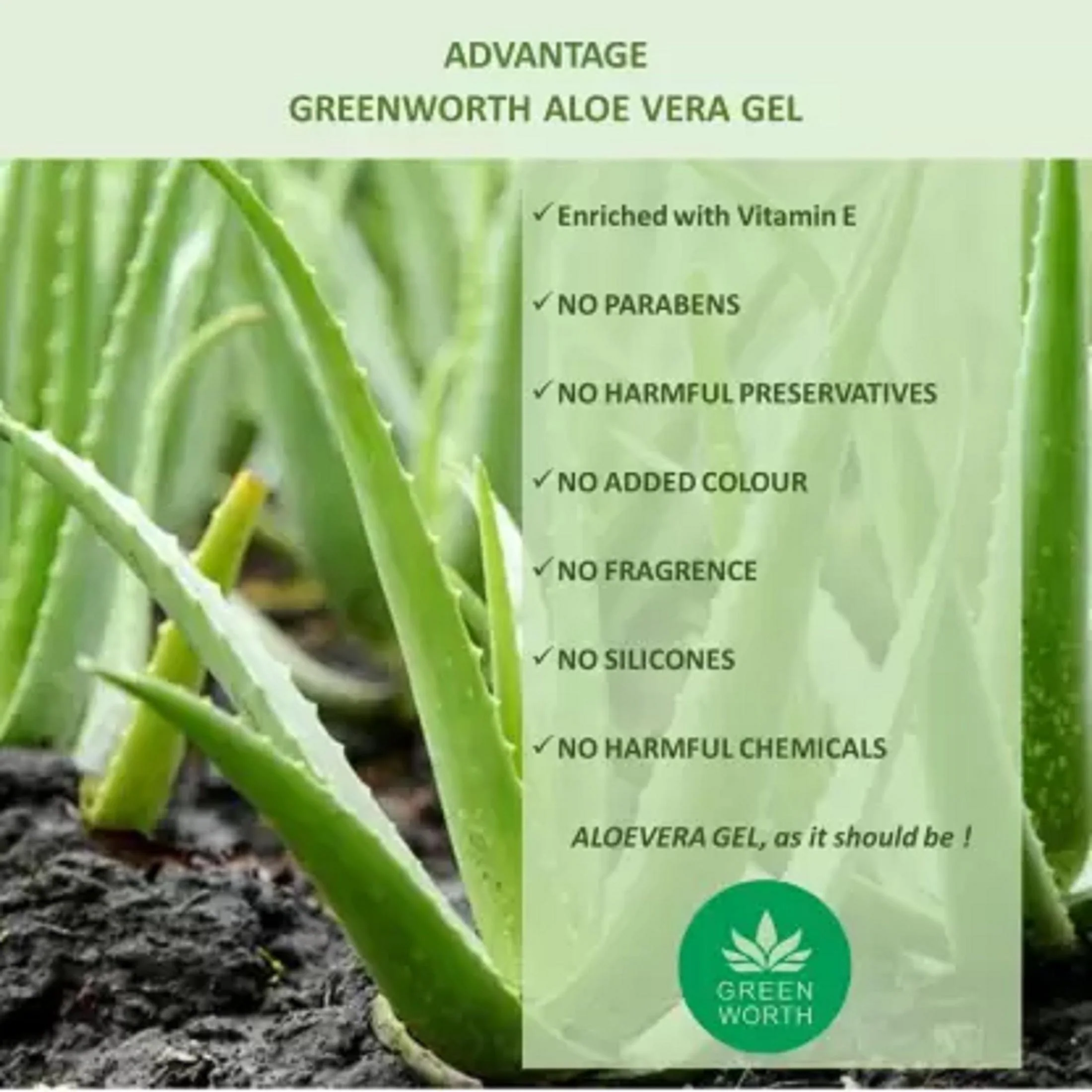 Buy Greenworth PURE ALOE VERA GEL : TWIN PACK : 200 + 200 GM (400