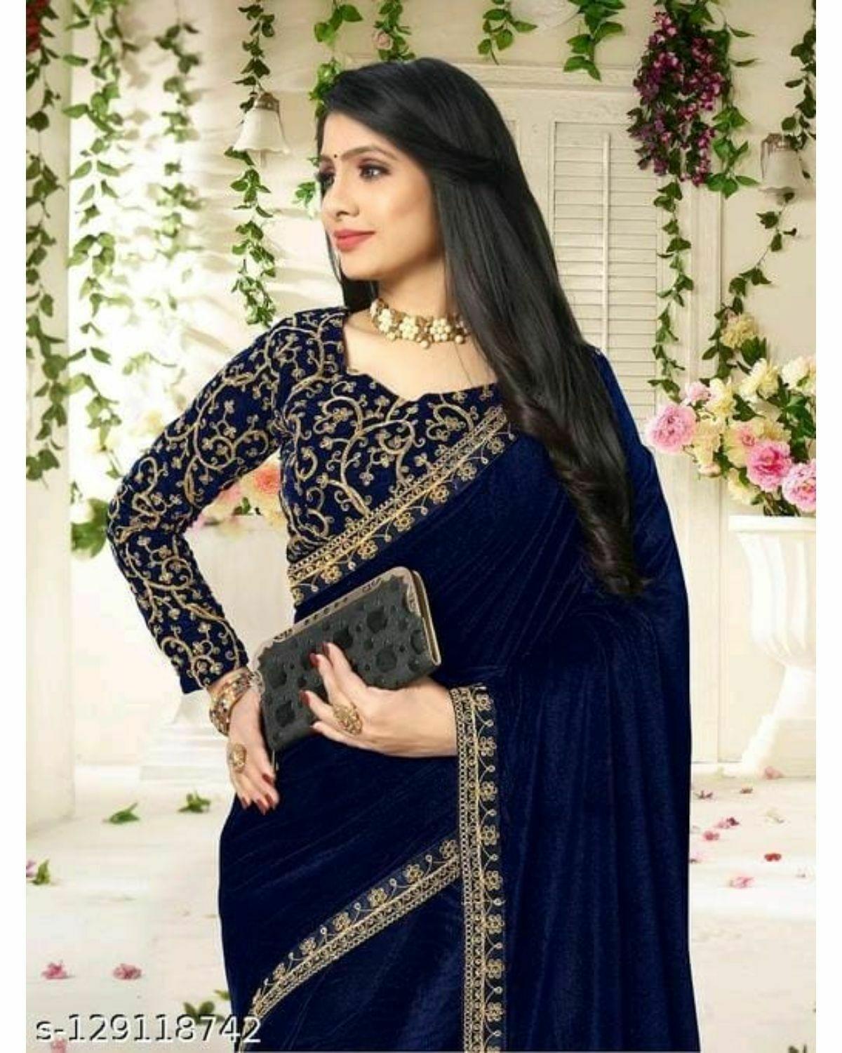 Chiffon with Banarasi lace work saree with Chiffon with Banarasi lace work  blouse (BYC-45327) - sellURsaree.com