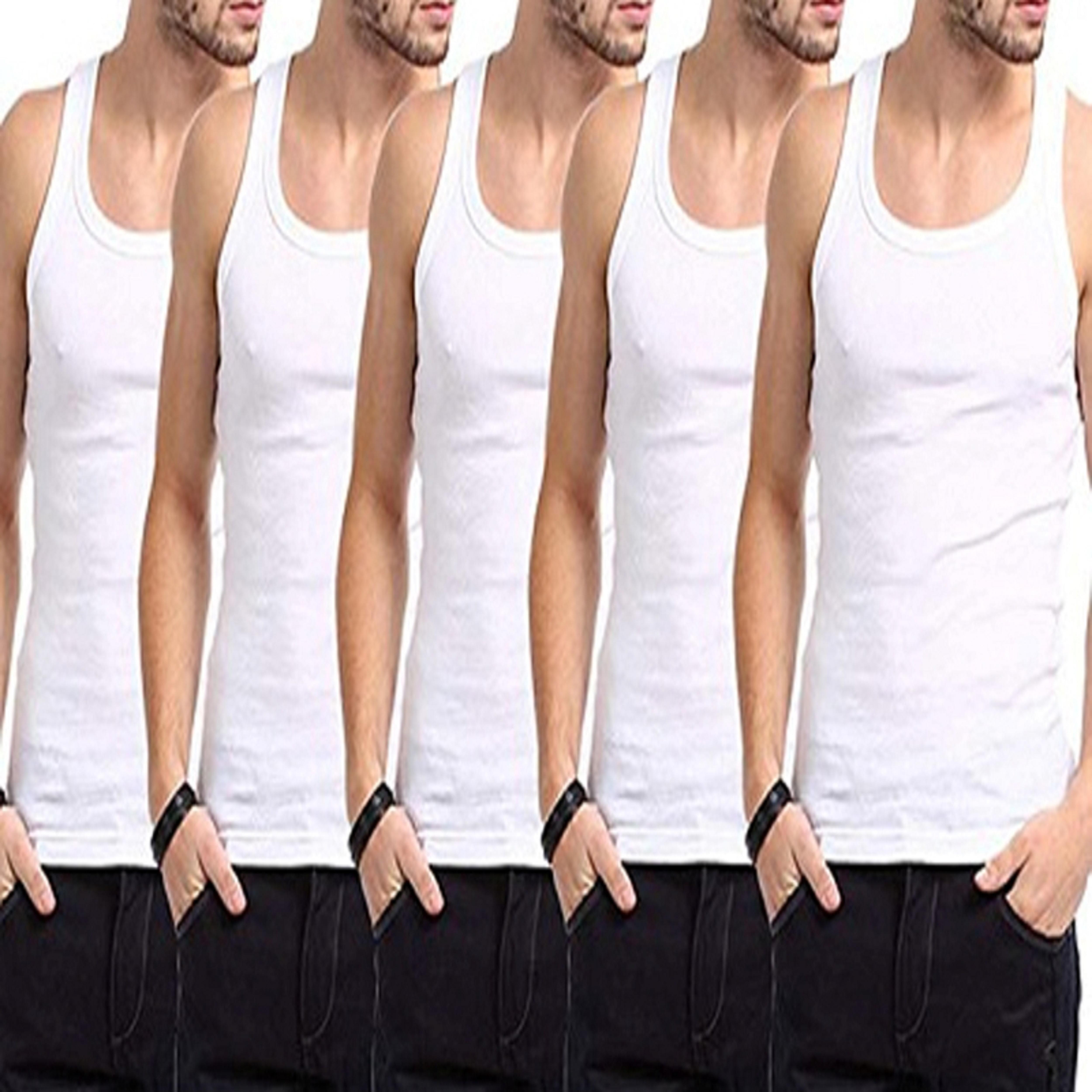Buy VIP Supreme Men's Sleeveless Cotton Vest (Pack of 5) Online at