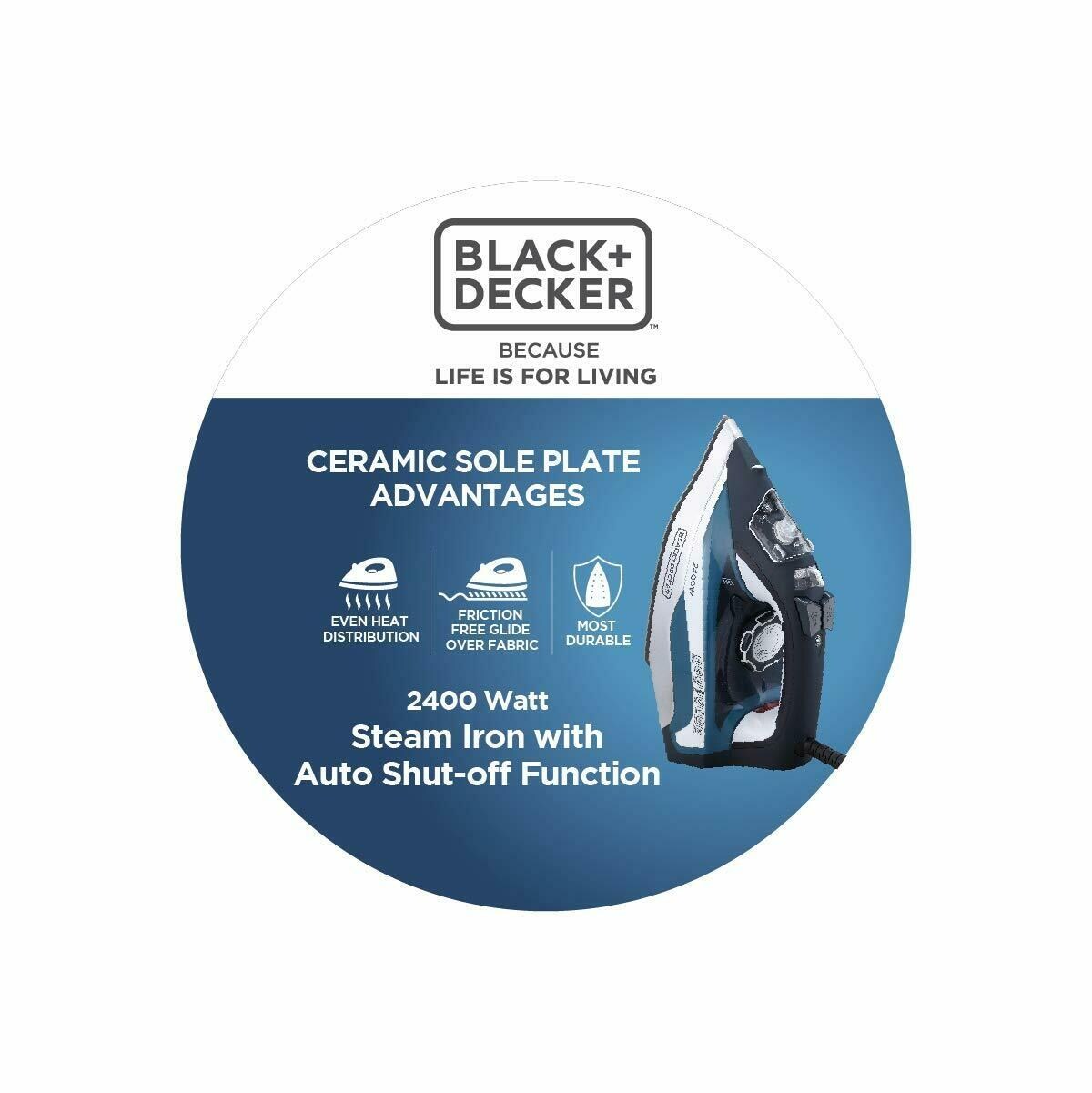 black and decker steam iron 2400w