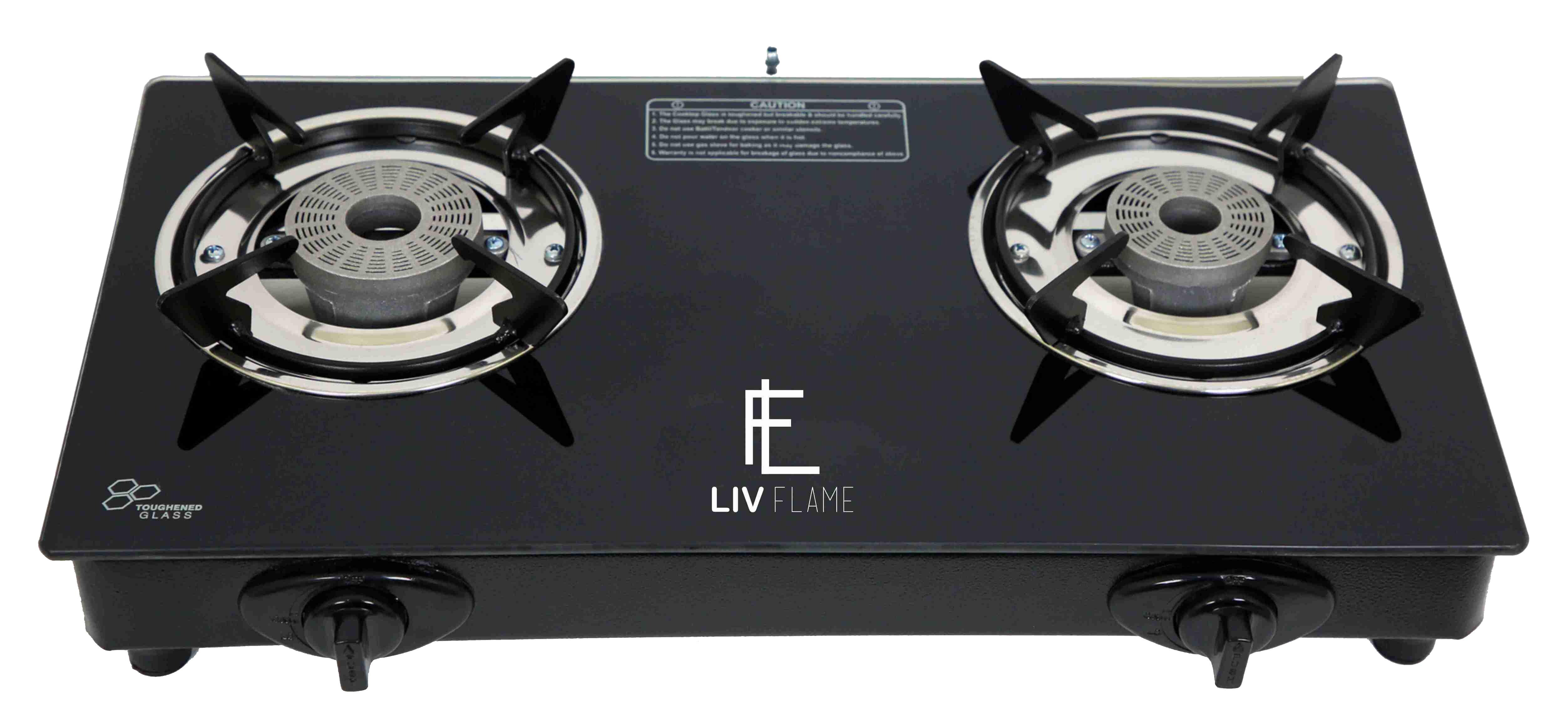 hyundai double burner tempered glass