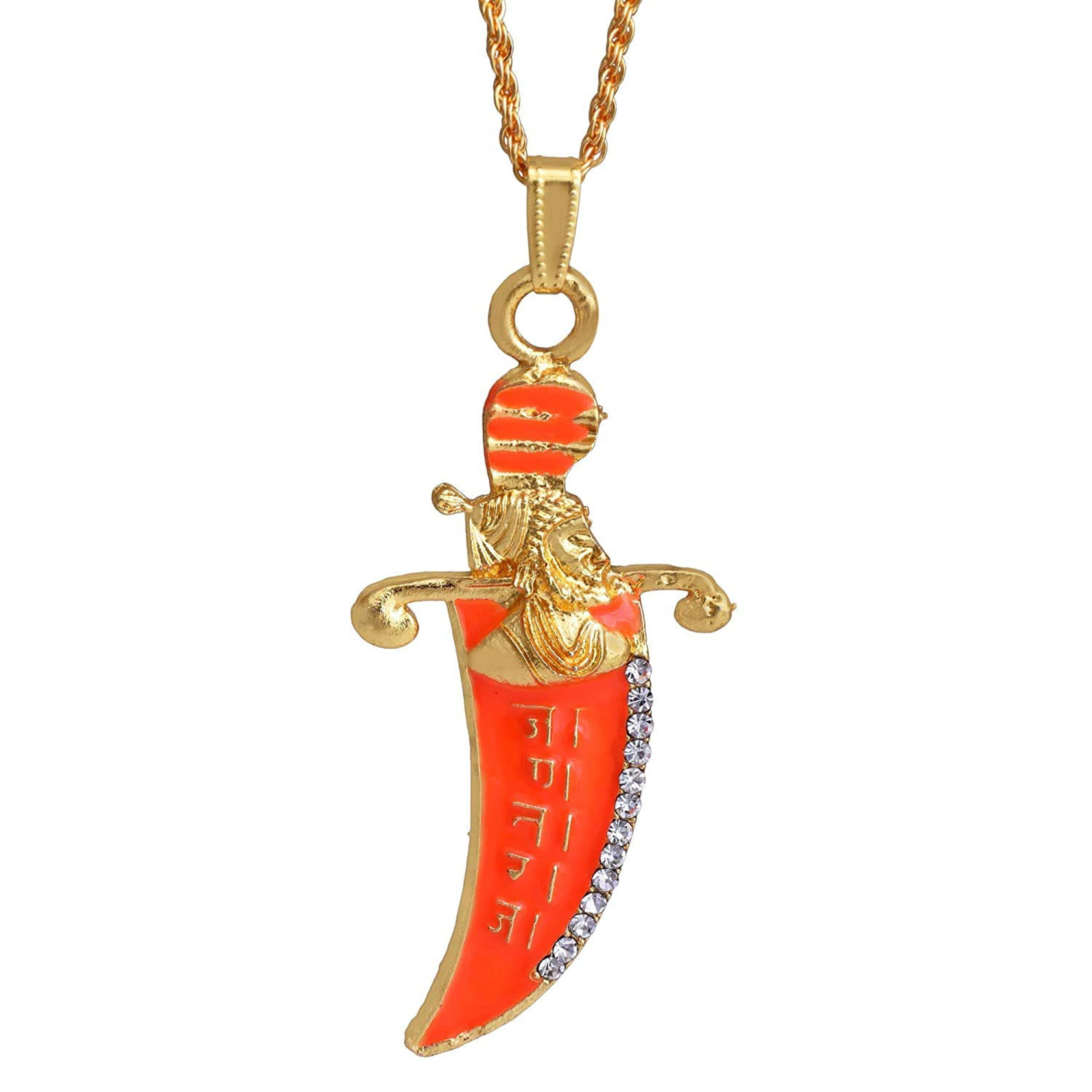 Sword Tanishq Gold Pendant For Male Sword Necklace Talwar Locket
